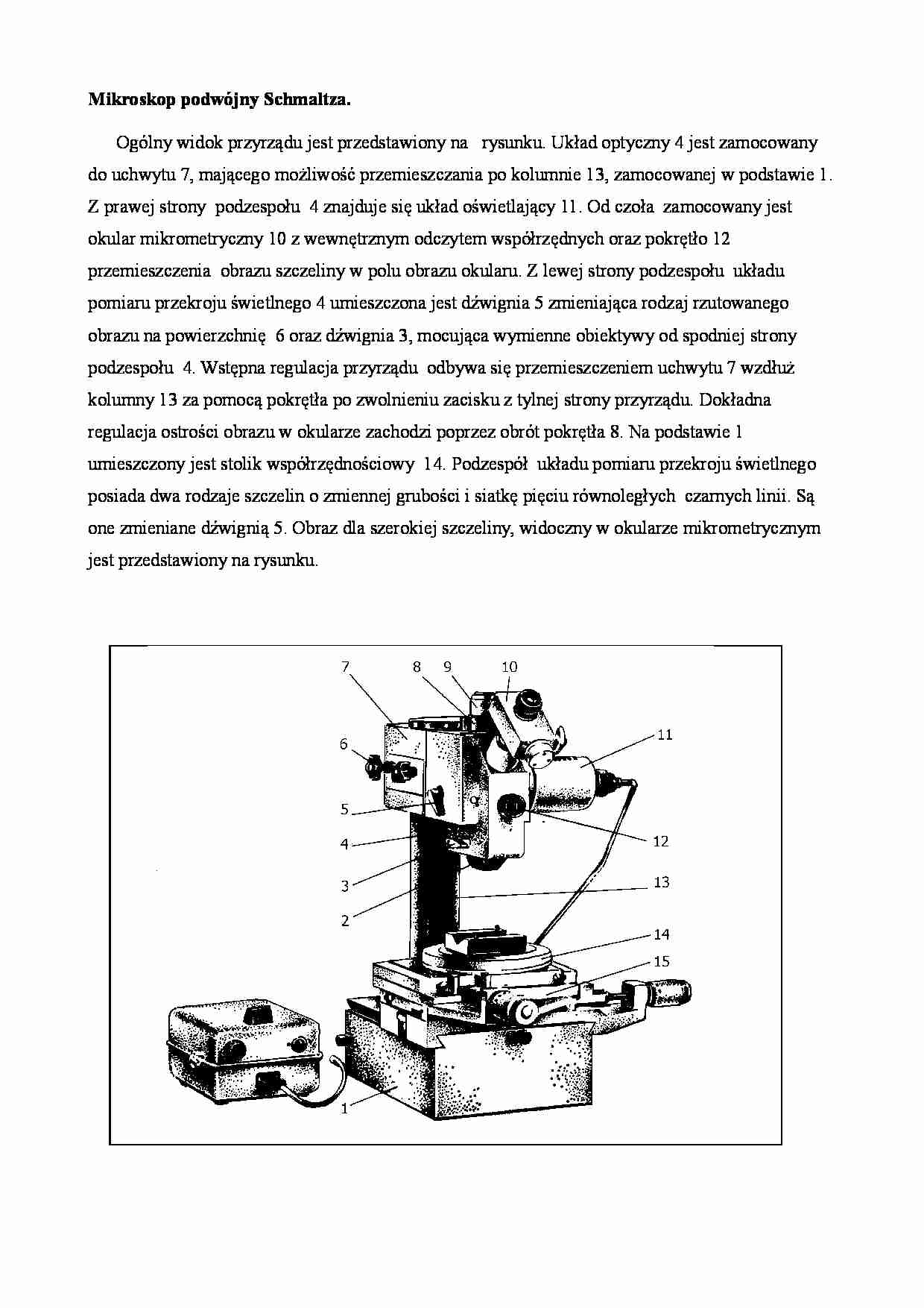 Mikroskop podwójny Schmaltza - strona 1