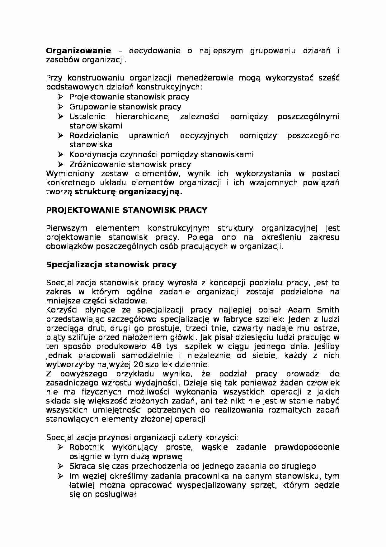 Stanowisko pracy - organizacja pracy - strona 1