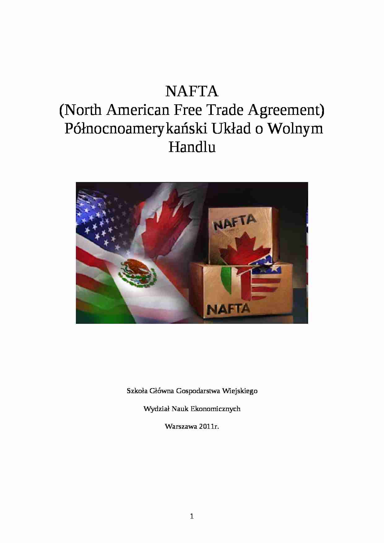 NAFTA referat. - strona 1