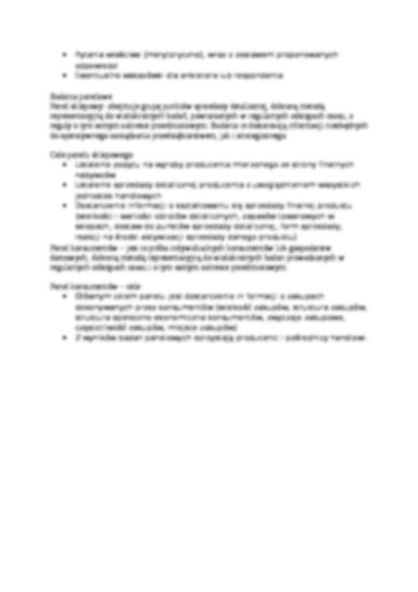 Badania marketingowe - istota i rodzaje Istota badań marketingowych - strona 2