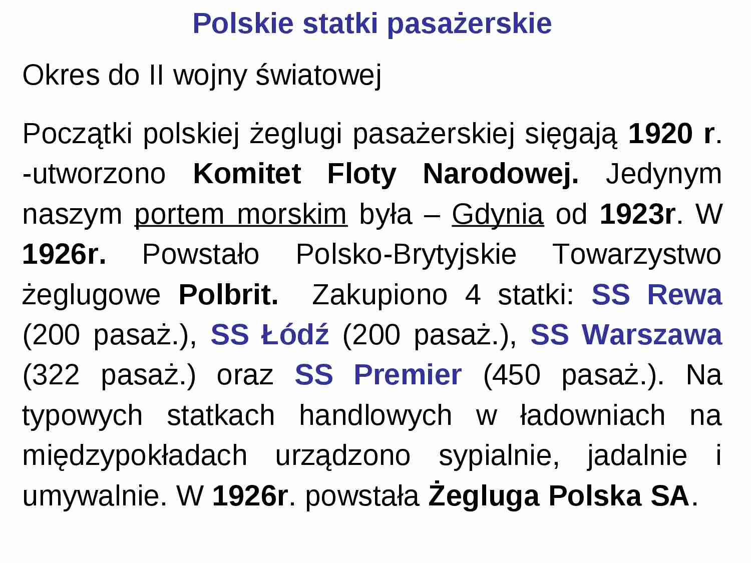 Polskie statki pasażerskie - strona 1
