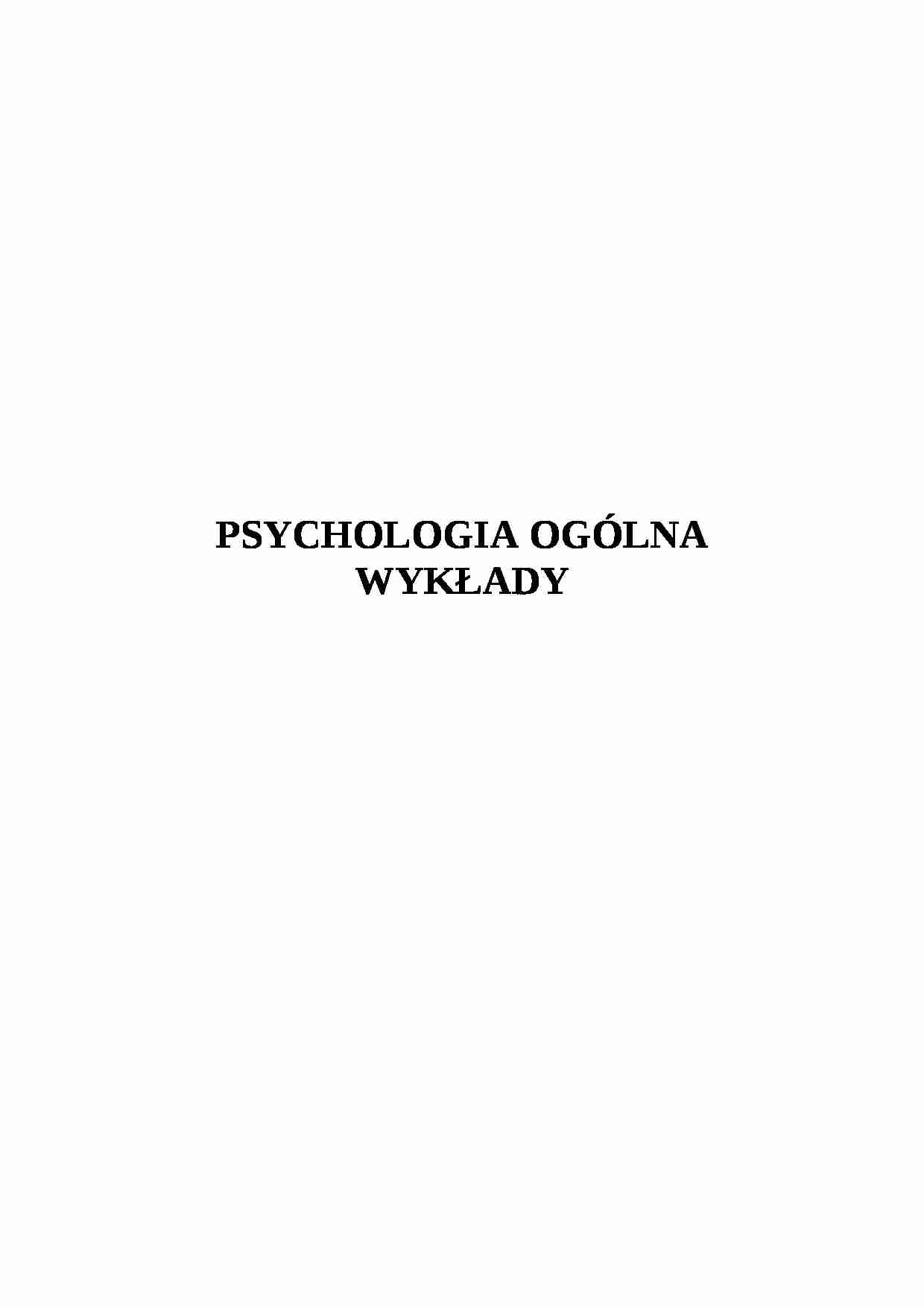 psychologia ogólna - introspekcjonizm  - strona 1
