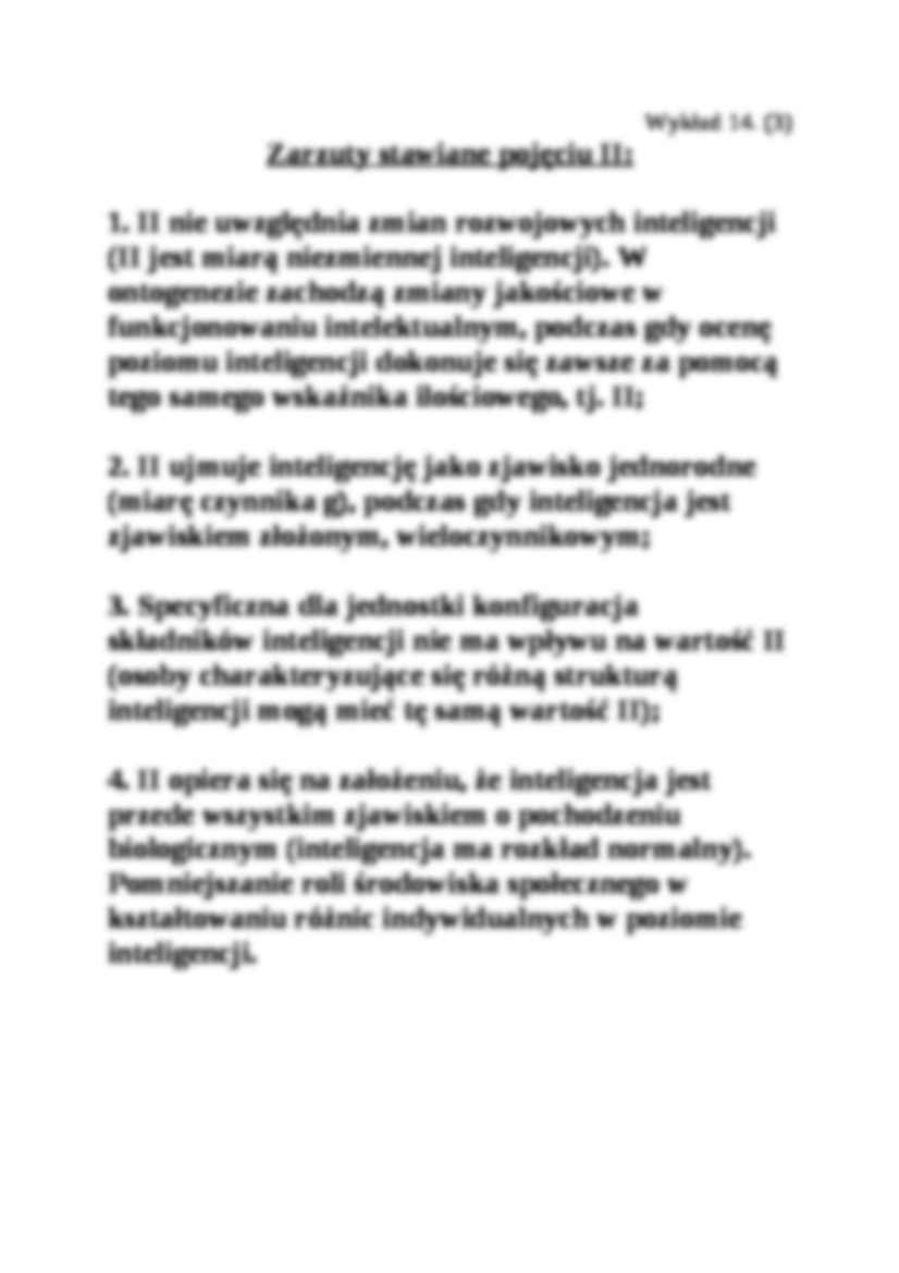 Pomiar inteligencji - wykład nr 14 - strona 3