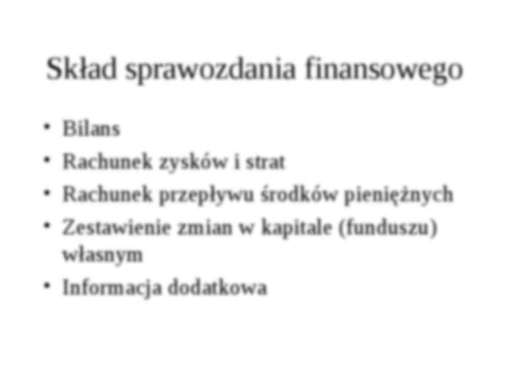 Analiza bilansu - skład sprawozdania finansowego - strona 2