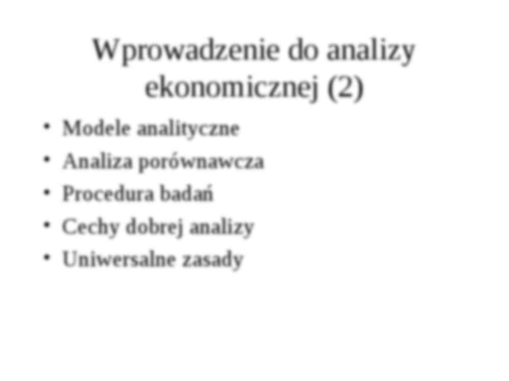 Wprowadzenie do analizy ekonomicznej - strona 2