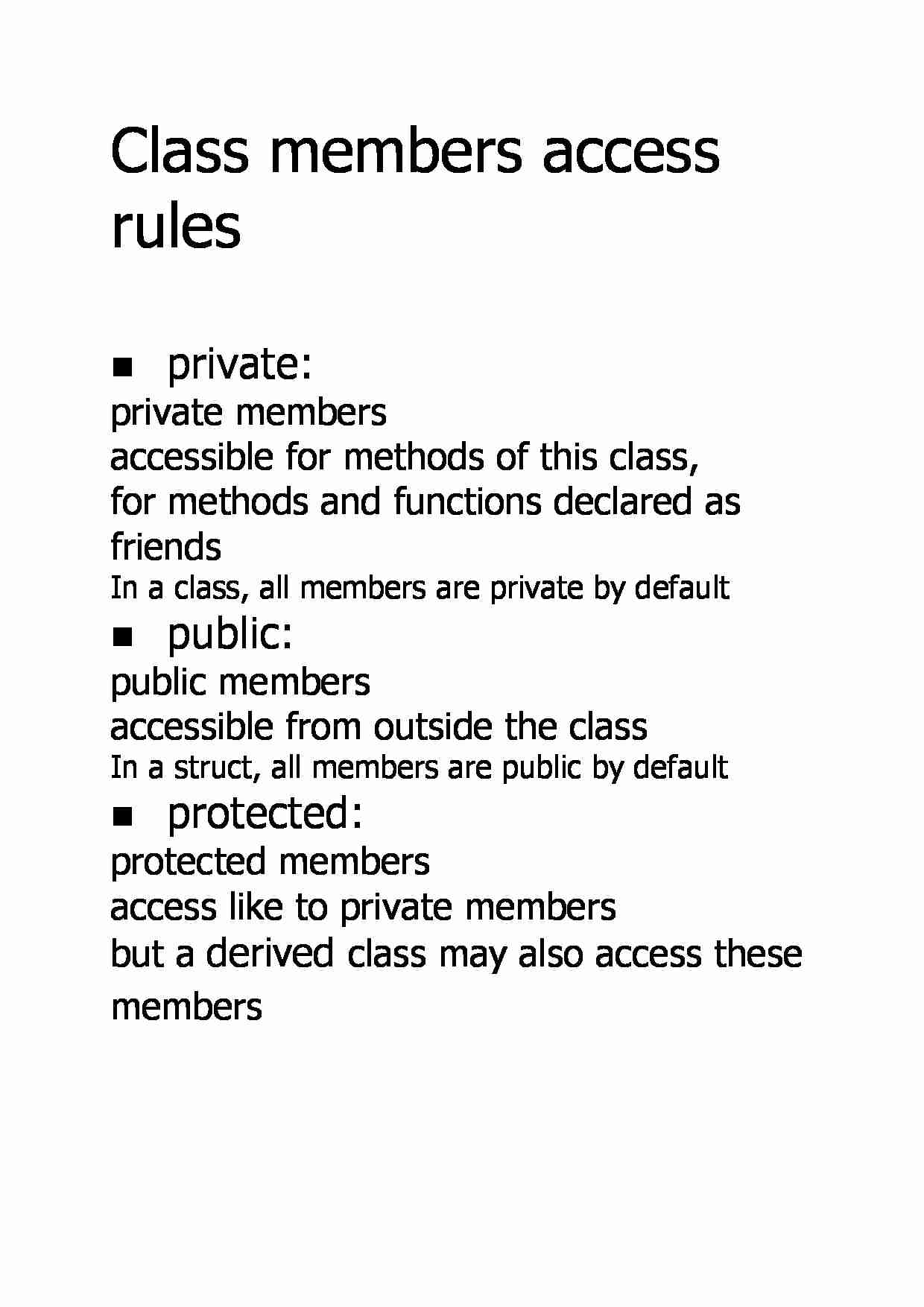Class members access rules - strona 1