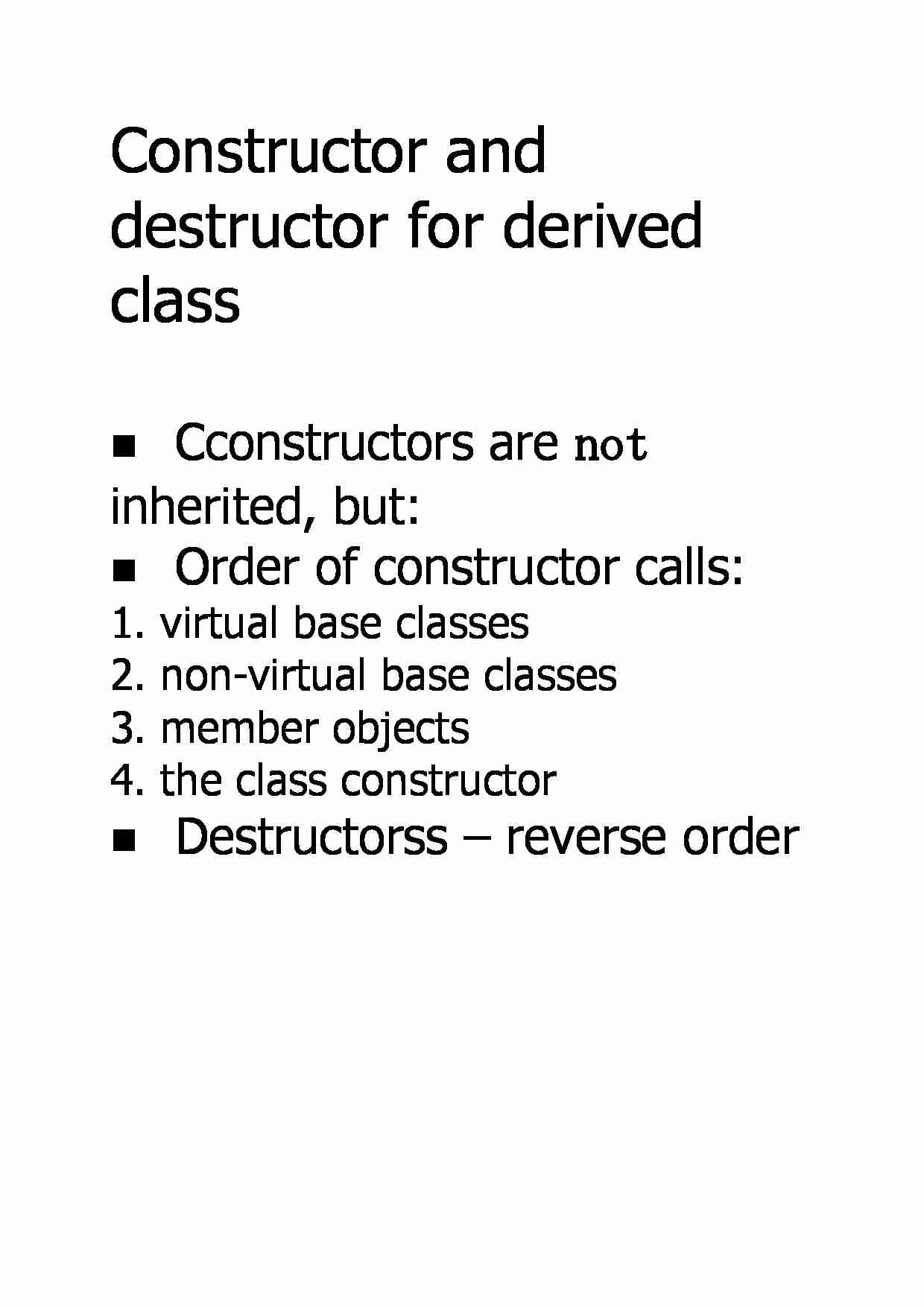 Constructor and destructor for derived class - strona 1