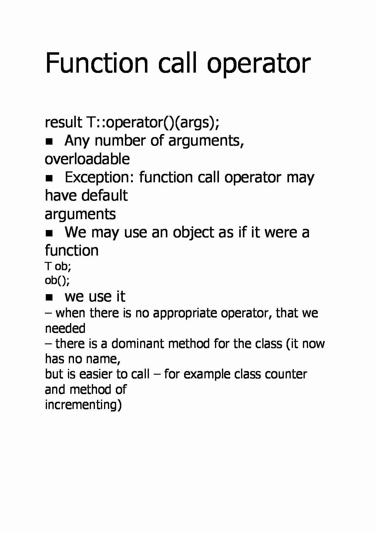 Function call operator - strona 1