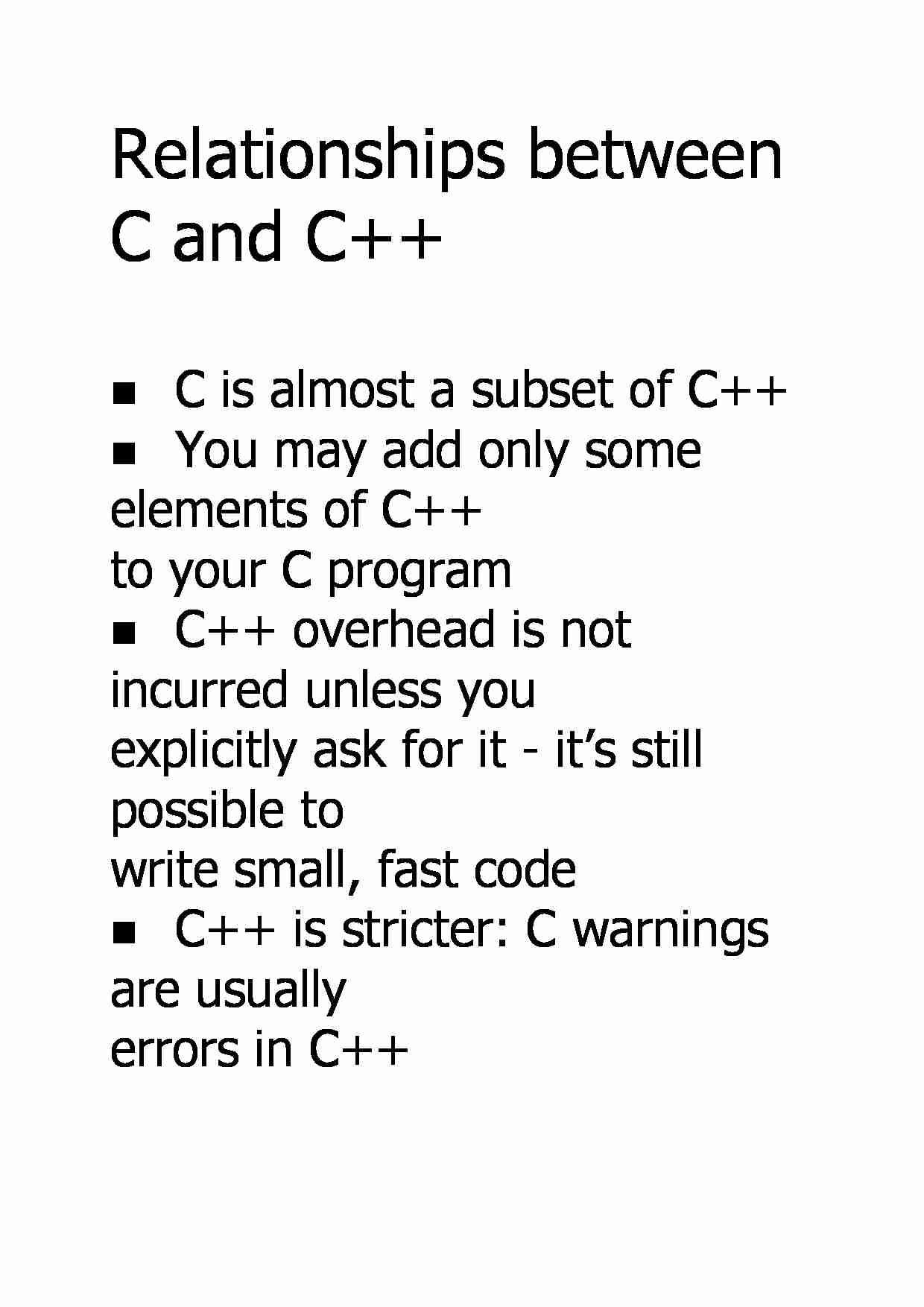 Relationships between C and C++ - strona 1
