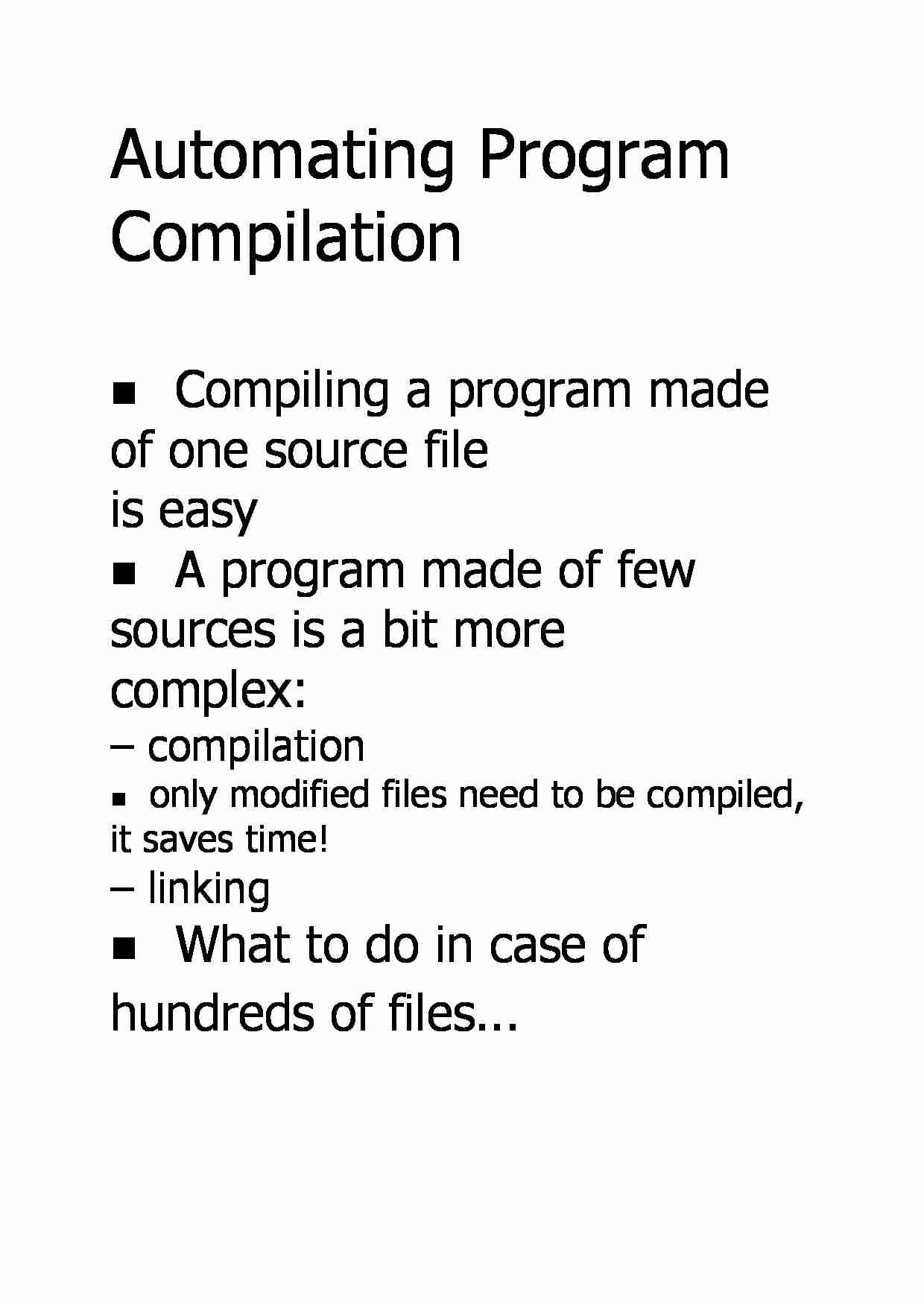 Automating Program Compilation - strona 1