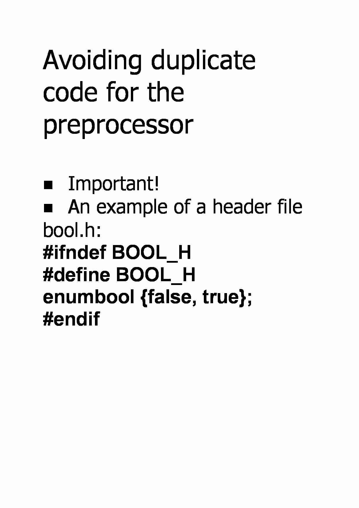 Avoiding duplicate code for the preprocessor - strona 1