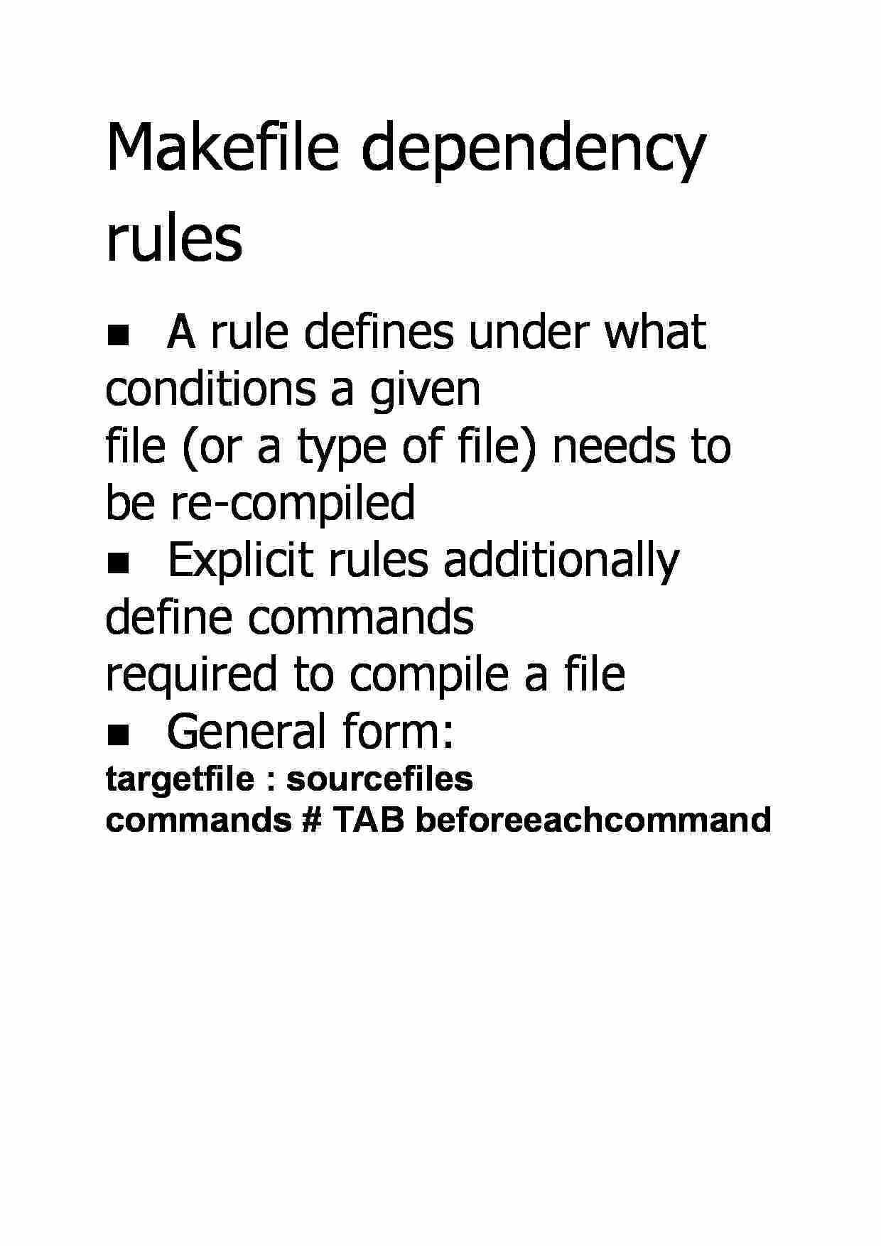 Makefile dependency rules - strona 1