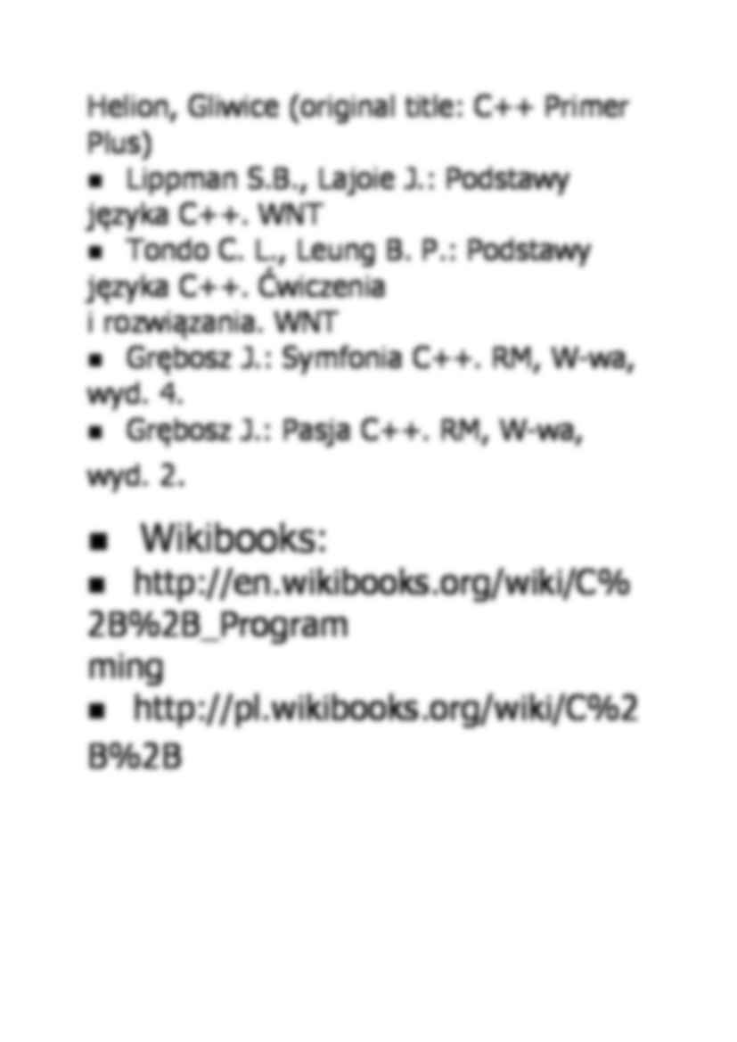 Books on C++ - strona 2