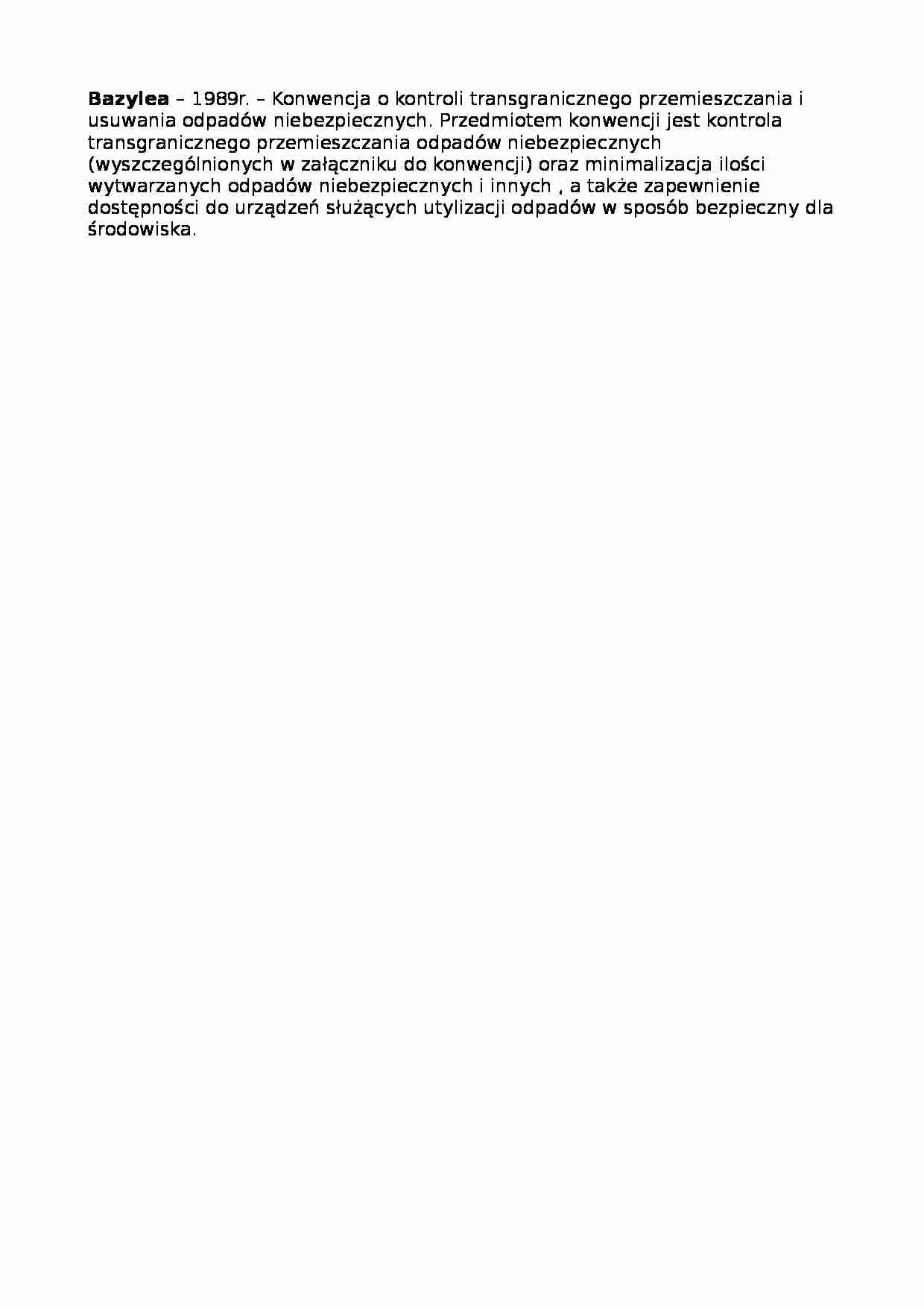 Konwencja miedzynarodowa- Bazylea - strona 1