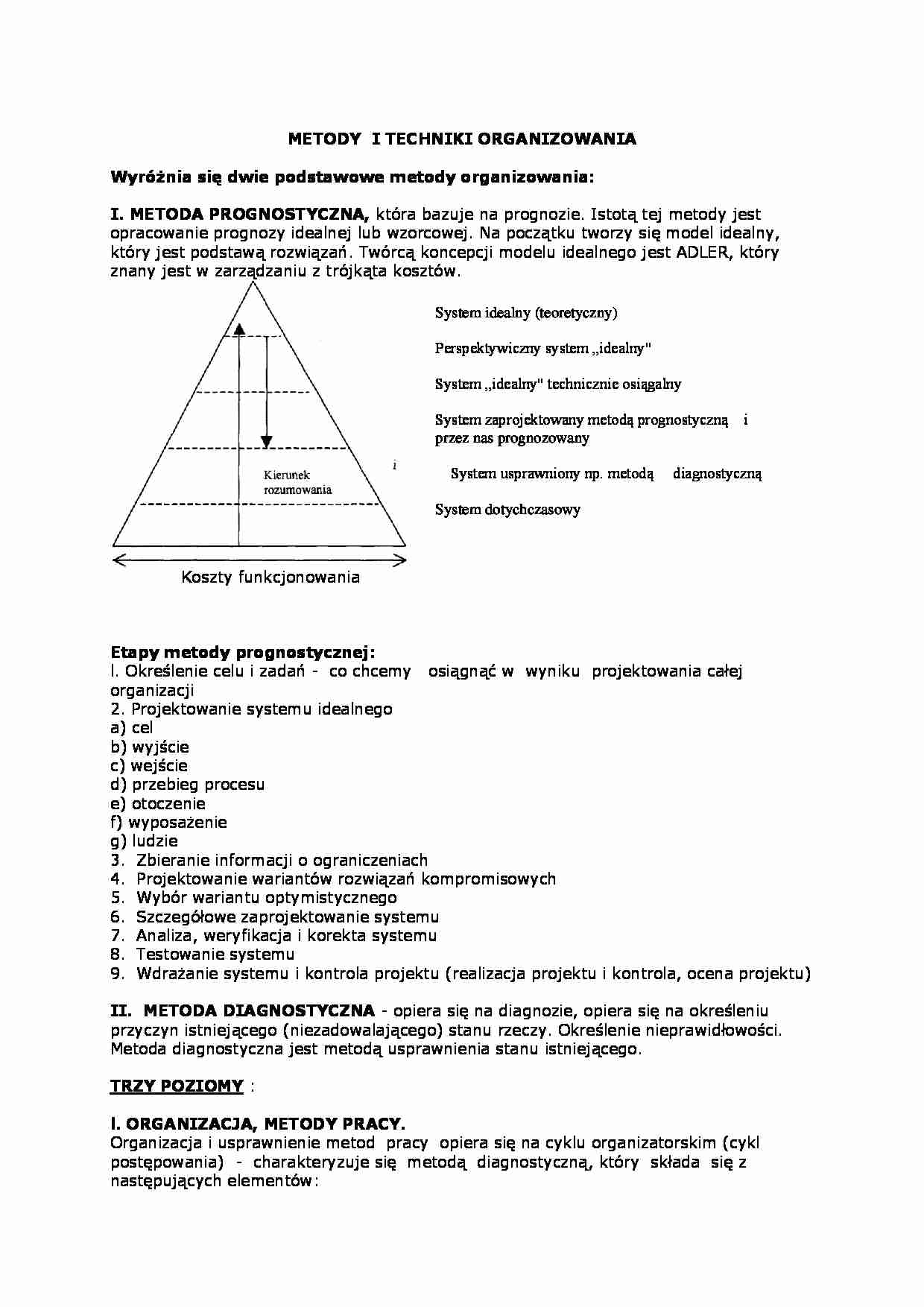 Metody i techniki organizowania - strona 1