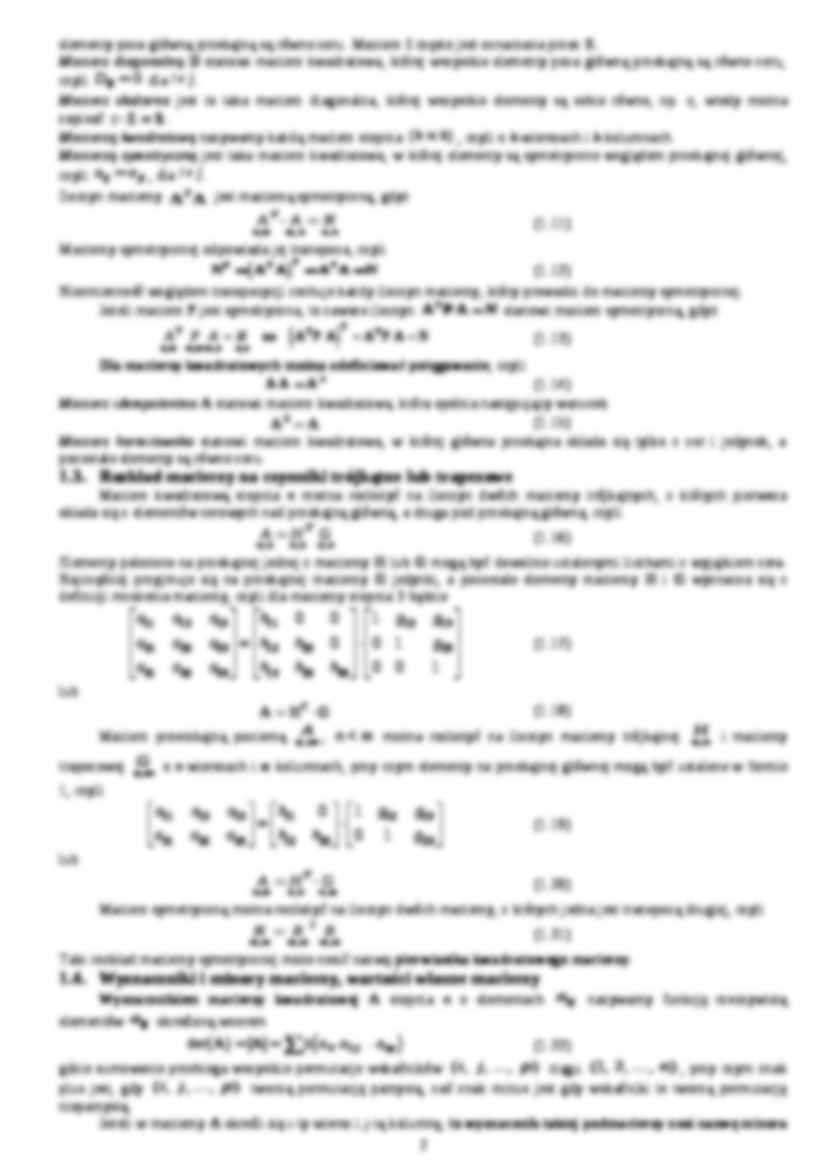Podstawy algebry macierzy - formy kwadratowe. - strona 2
