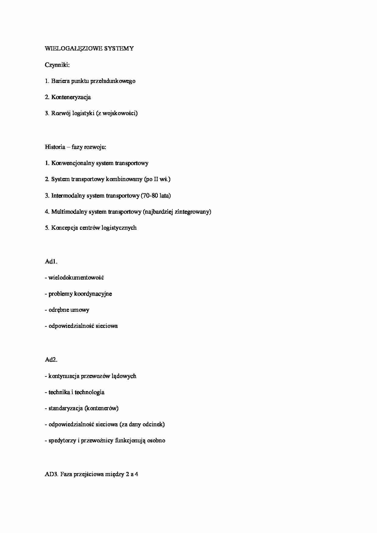 Wielogałęziowe systemy - strona 1