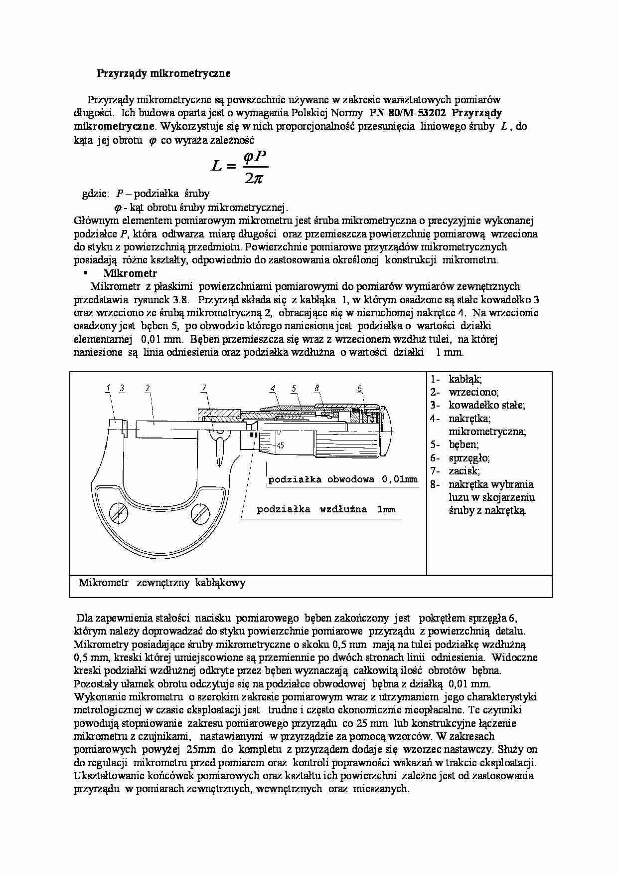 Przyrządy mikrometryczne - strona 1