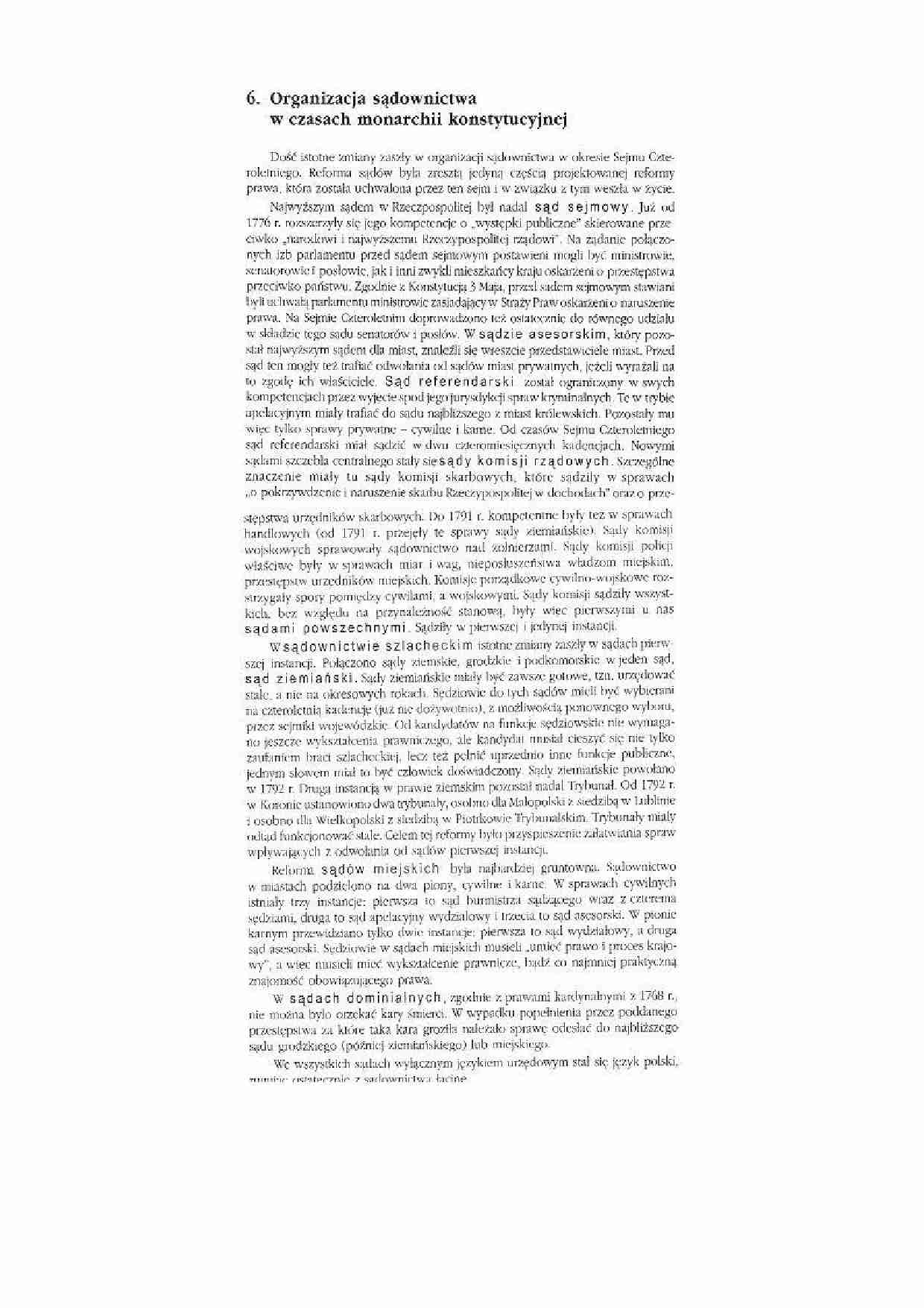 Organizacja sądownictwa w czasie monarchii konstytucyjnej - strona 1