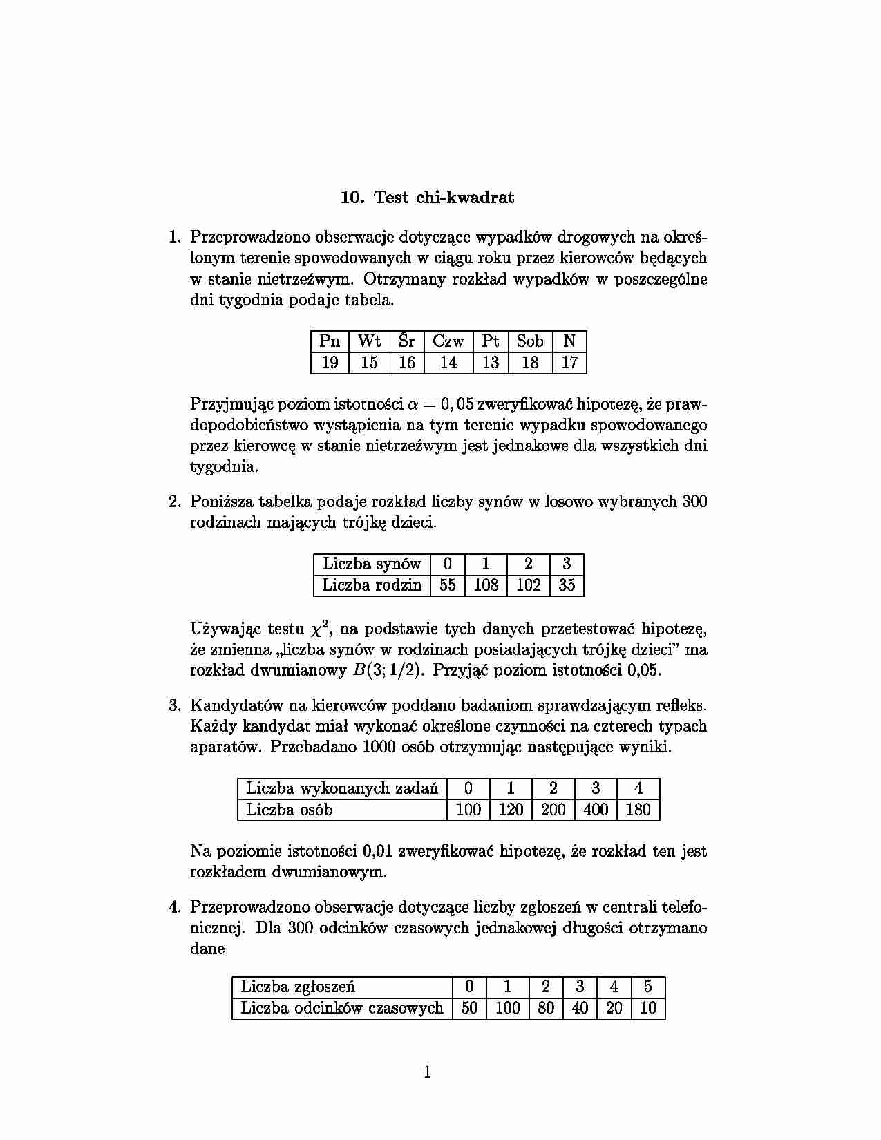 Test chi-kwadrat - strona 1