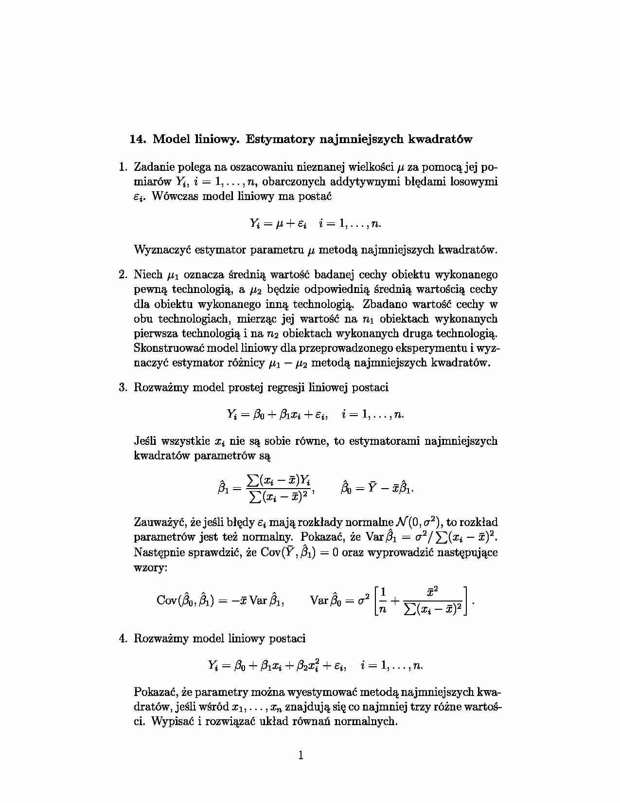 Model liniowy - strona 1