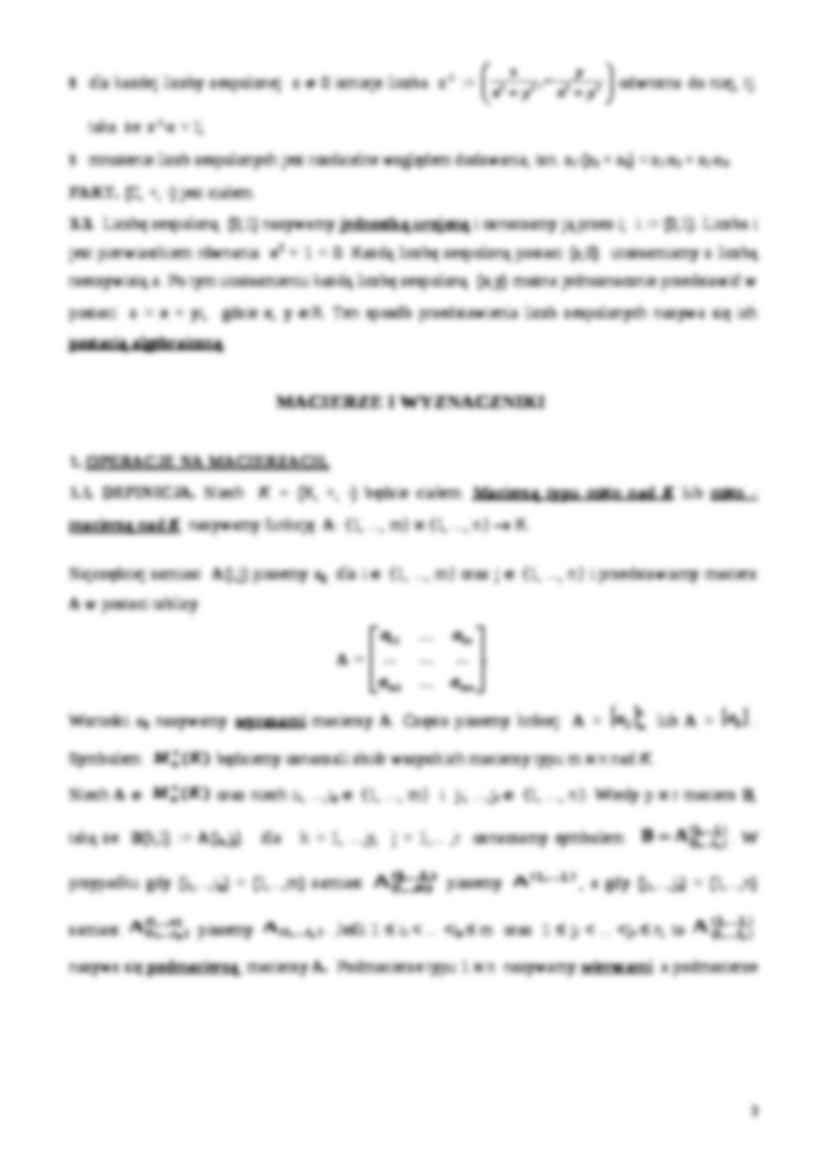 Algebra-wiadomości wstępne - strona 3