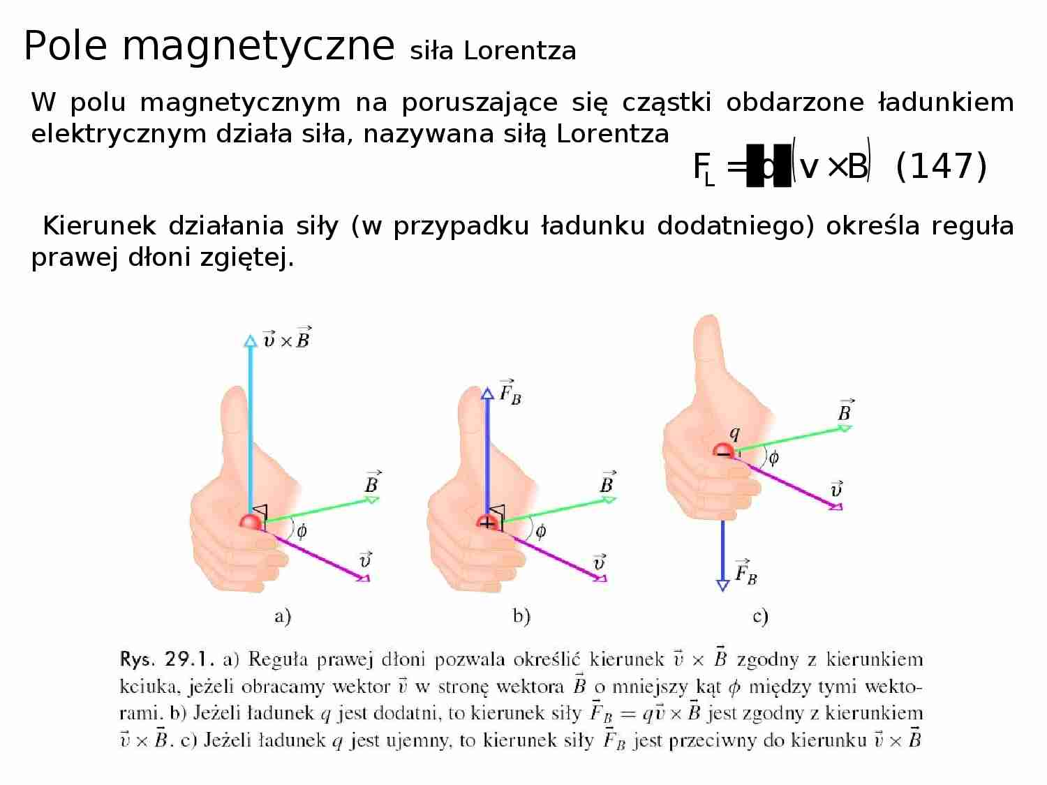 Pole magnetyczne - siła Lorentza - strona 1