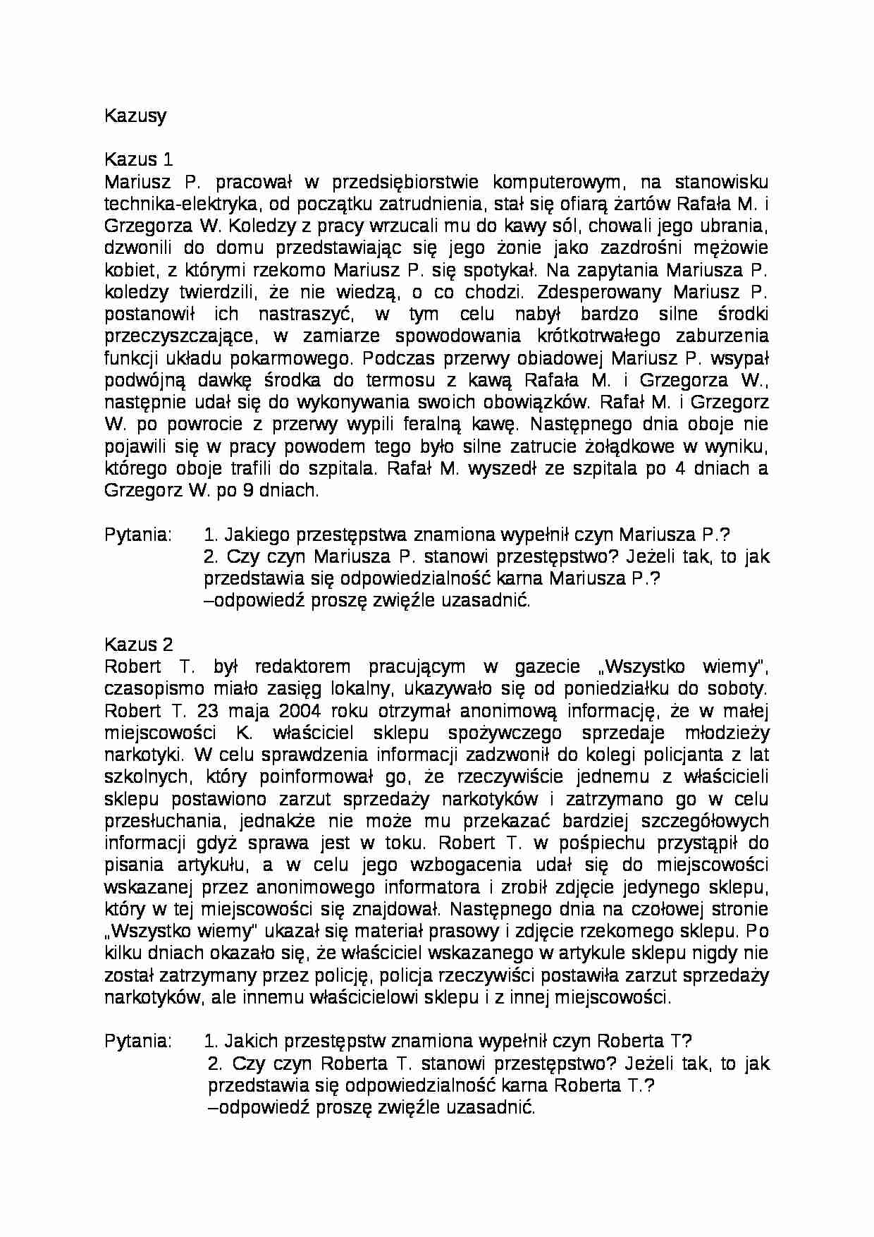 Kazusy - Prawo  - strona 1