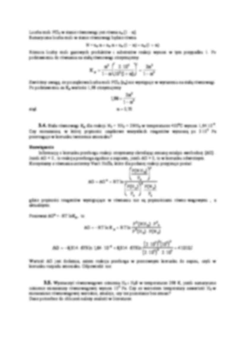 RÓWNOWAGA CHEMICZNA - zadania z rozwiązaniami - strona 3