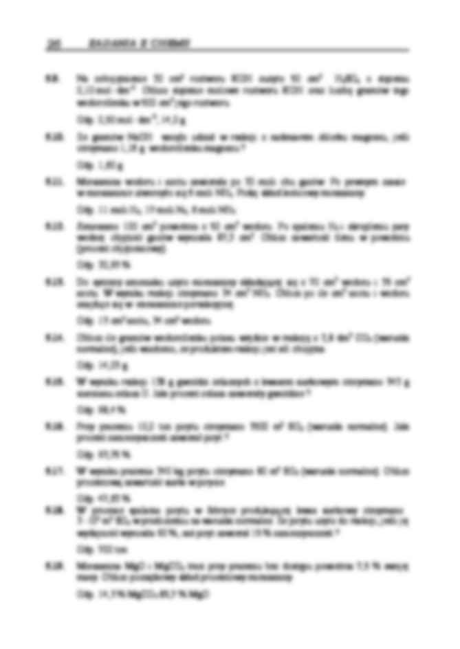 Stechiometria - zadania z odpowiedziami - strona 2