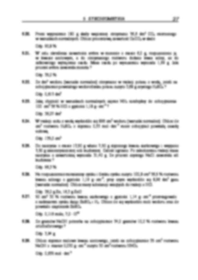 Stechiometria - zadania z odpowiedziami - strona 3