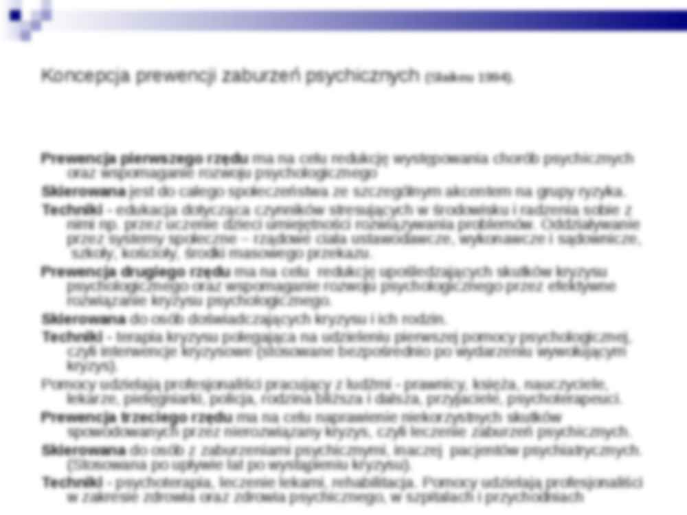Psychoprofilaktyka - zapobieganie kryzysom i zaburzeniom psychicznych - strona 2