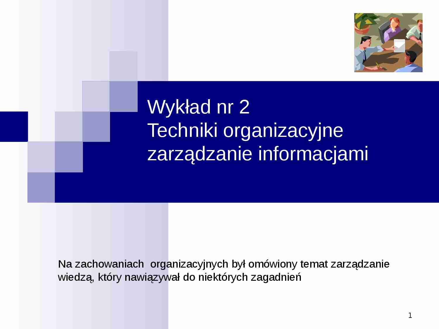 Zarządzanie informacjami - prezentacja - strona 1