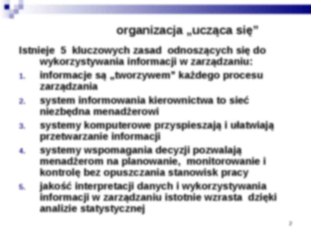 Zarządzanie informacjami - prezentacja - strona 2