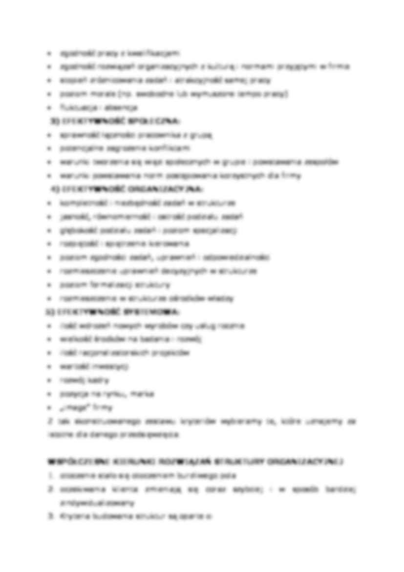 Kryteria oceny struktury organizacyjnej - strona 2