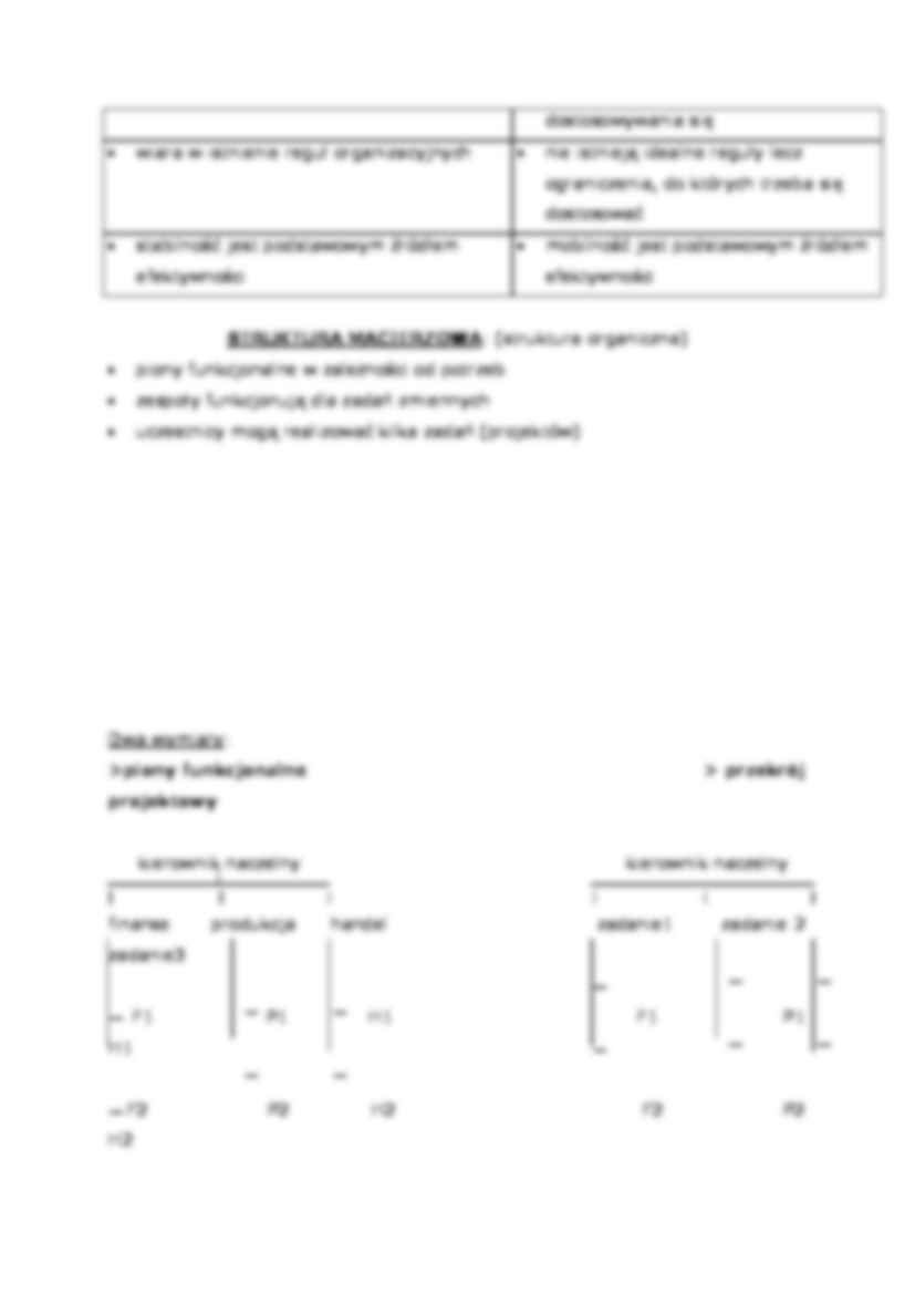 Organizacje elastyczne - macierzowe, procesowe - strona 2