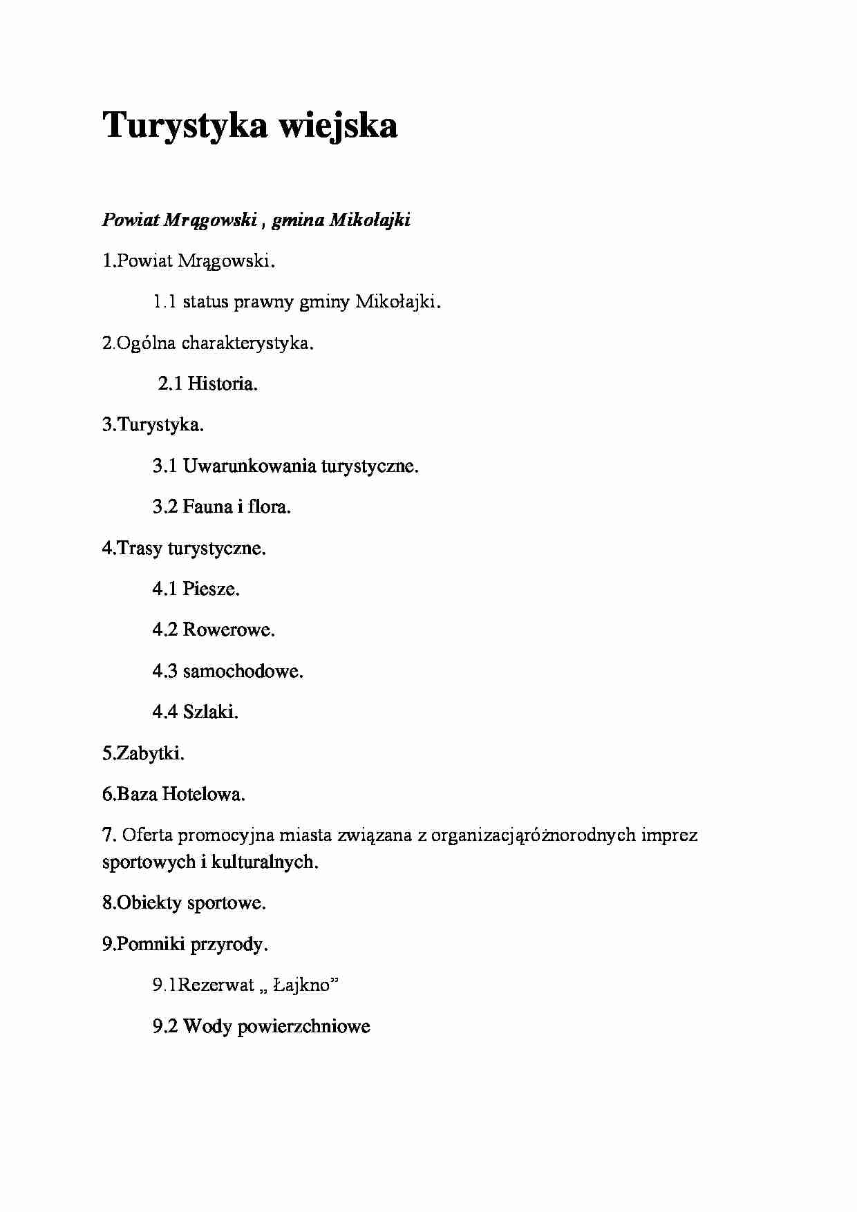 Powiat Mrągowski, gmina Mikołajki - strona 1
