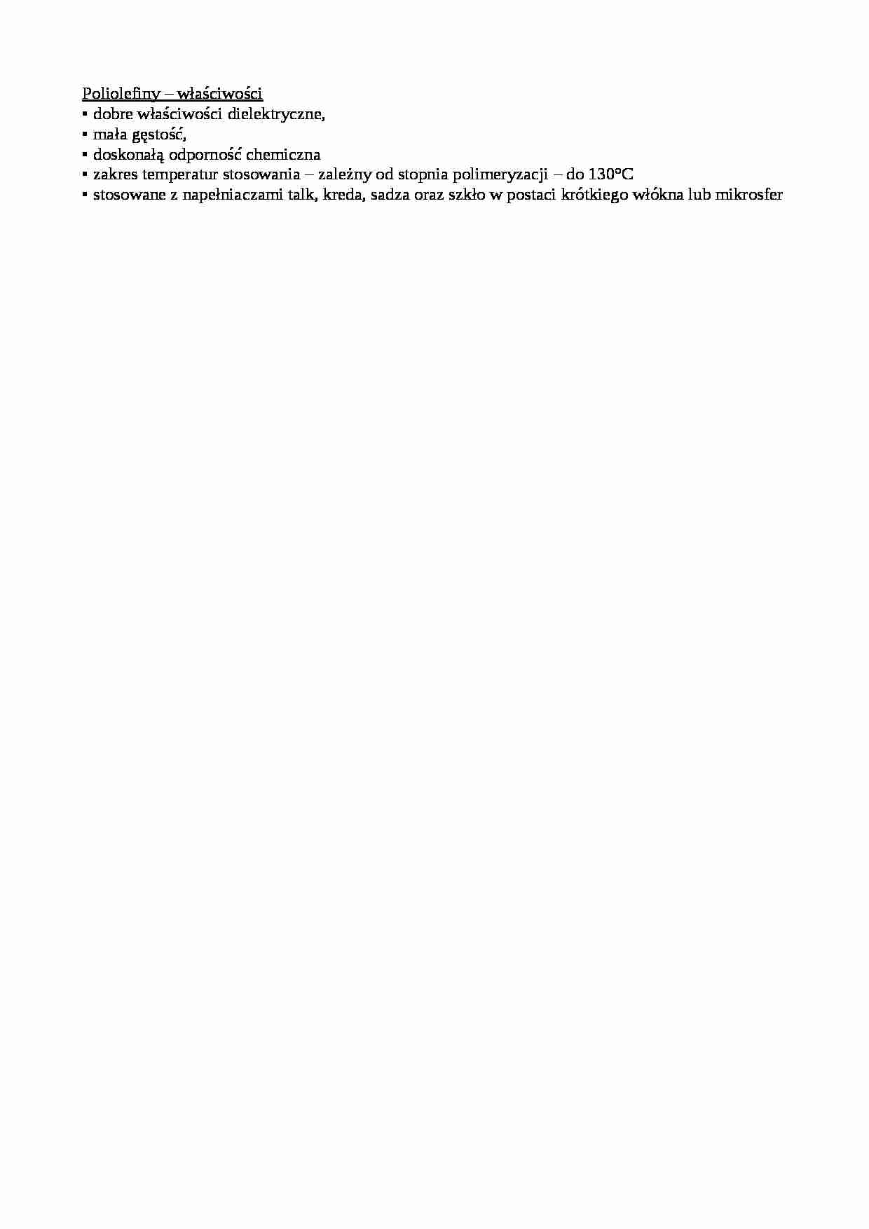 Poliolefiny – właściwości - strona 1