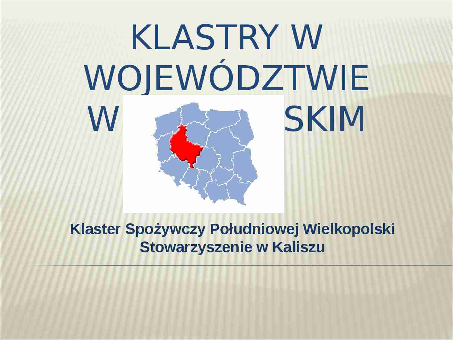 Klastry w województwie wielkopolskim - strona 1