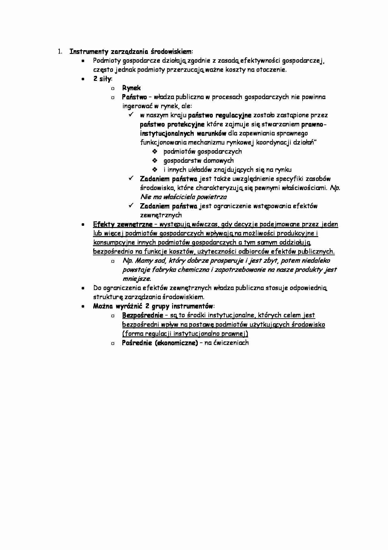 Instrumenty zarządzania środowiskiem - strona 1