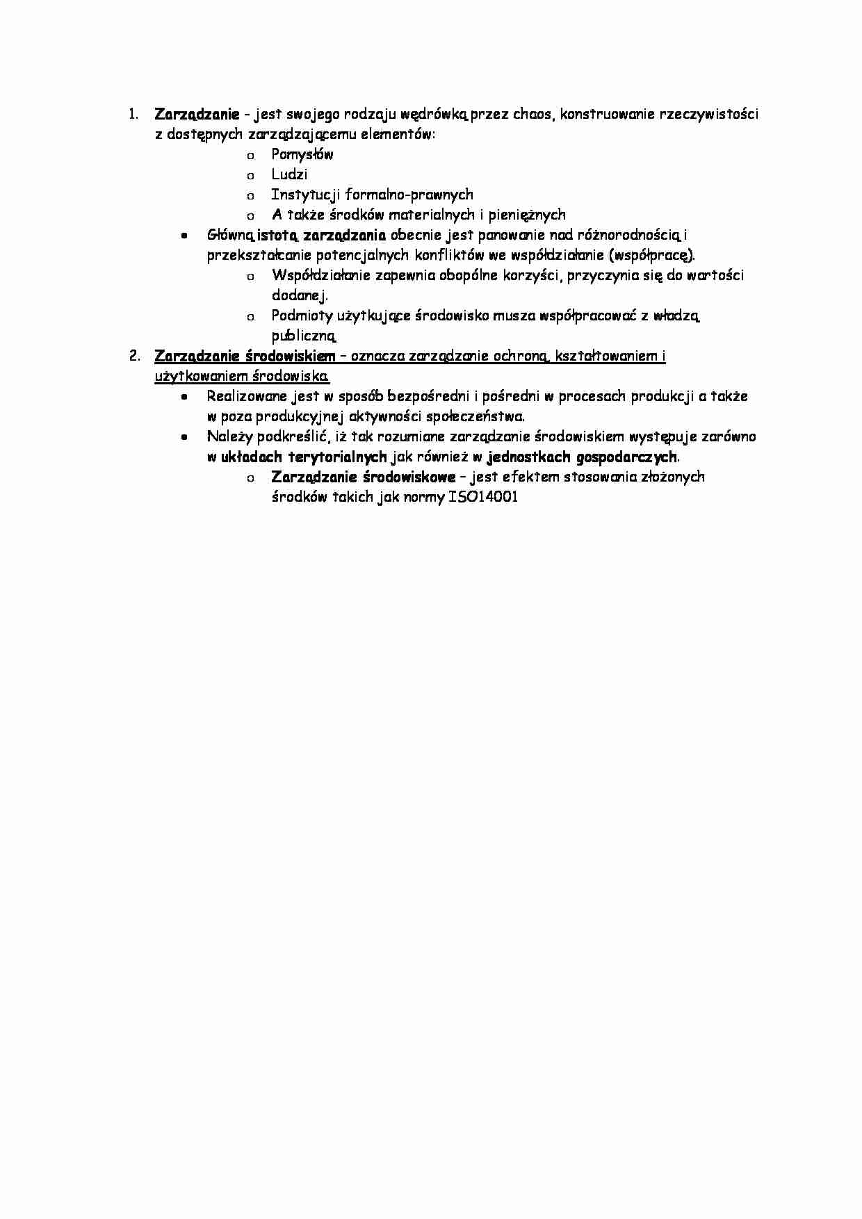 Ekologistyka - pojęcie zarządzania - strona 1