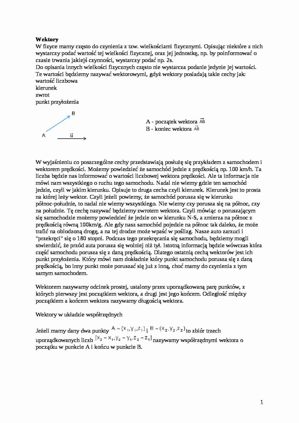 Wektory, funkcje, logarytm - strona 1