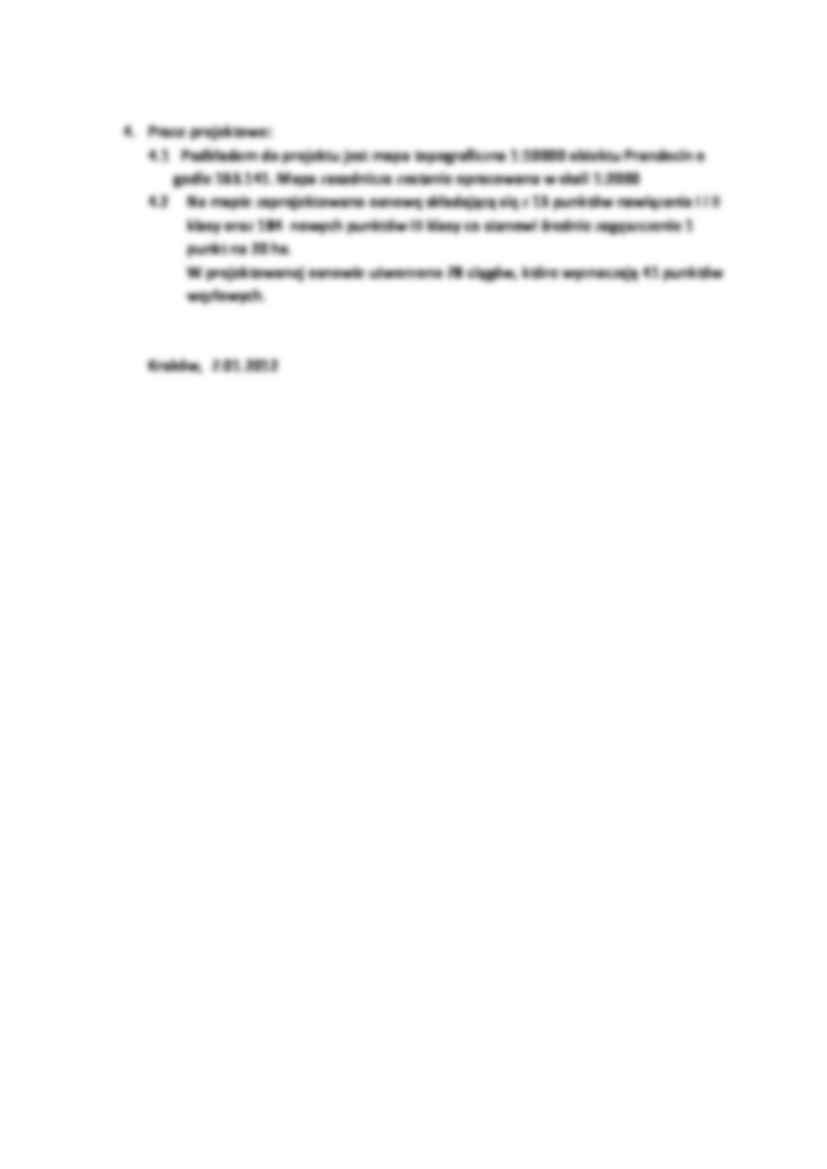 Sprawozdanie techniczne -  Projekt osnowy szczegółowej - strona 2