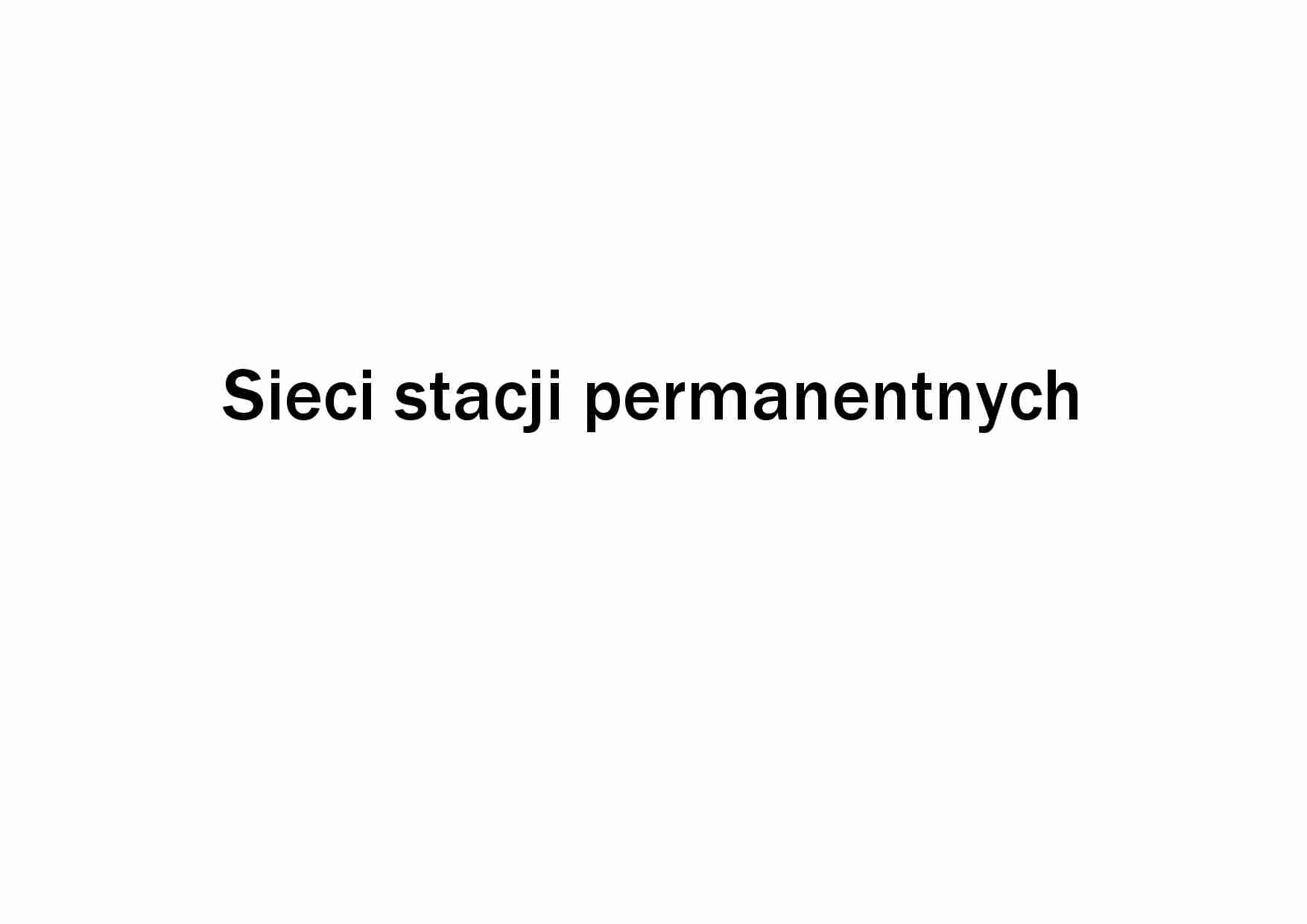 Sieci stacji permanentnych - strona 1