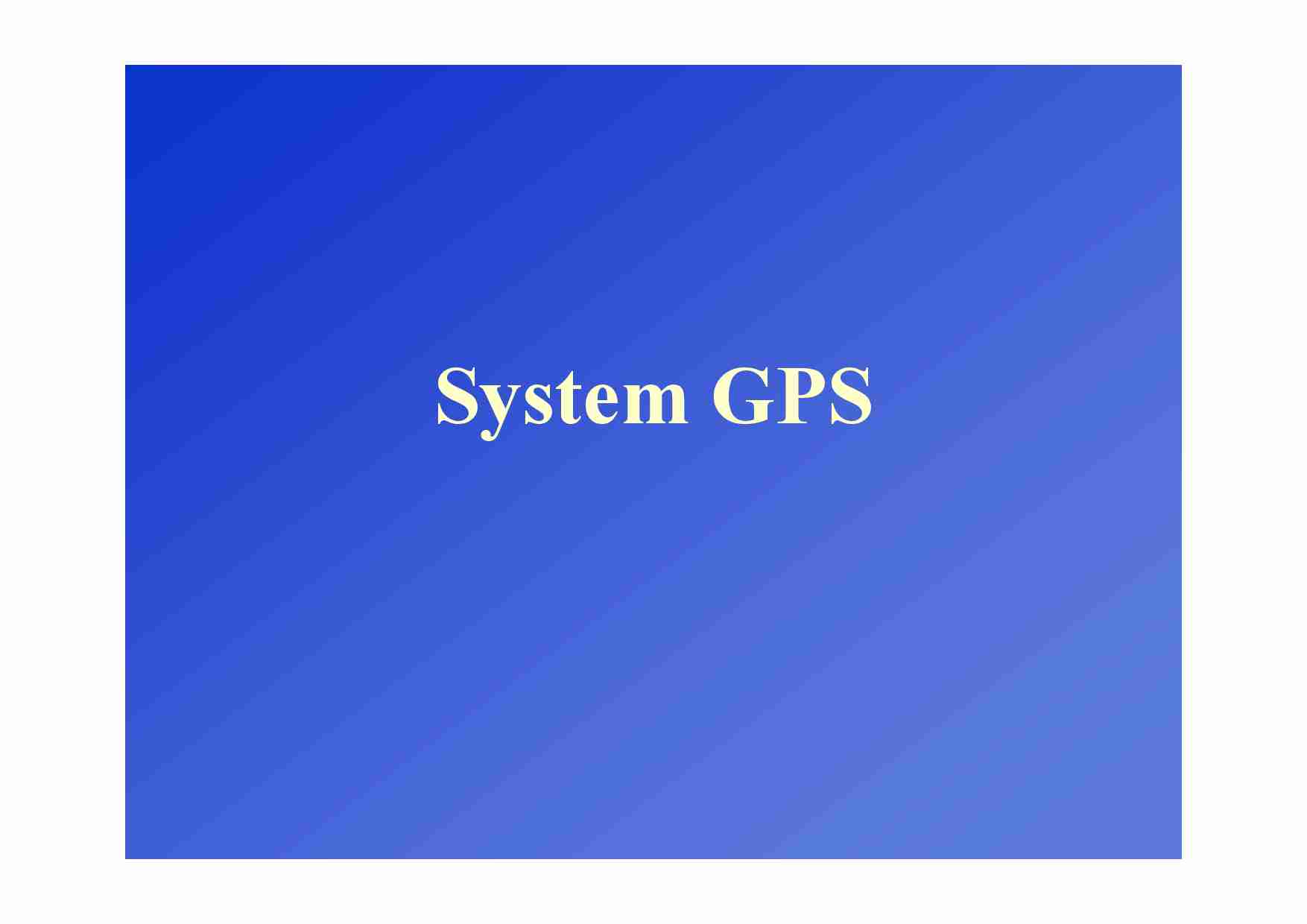 System GPS - strona 1