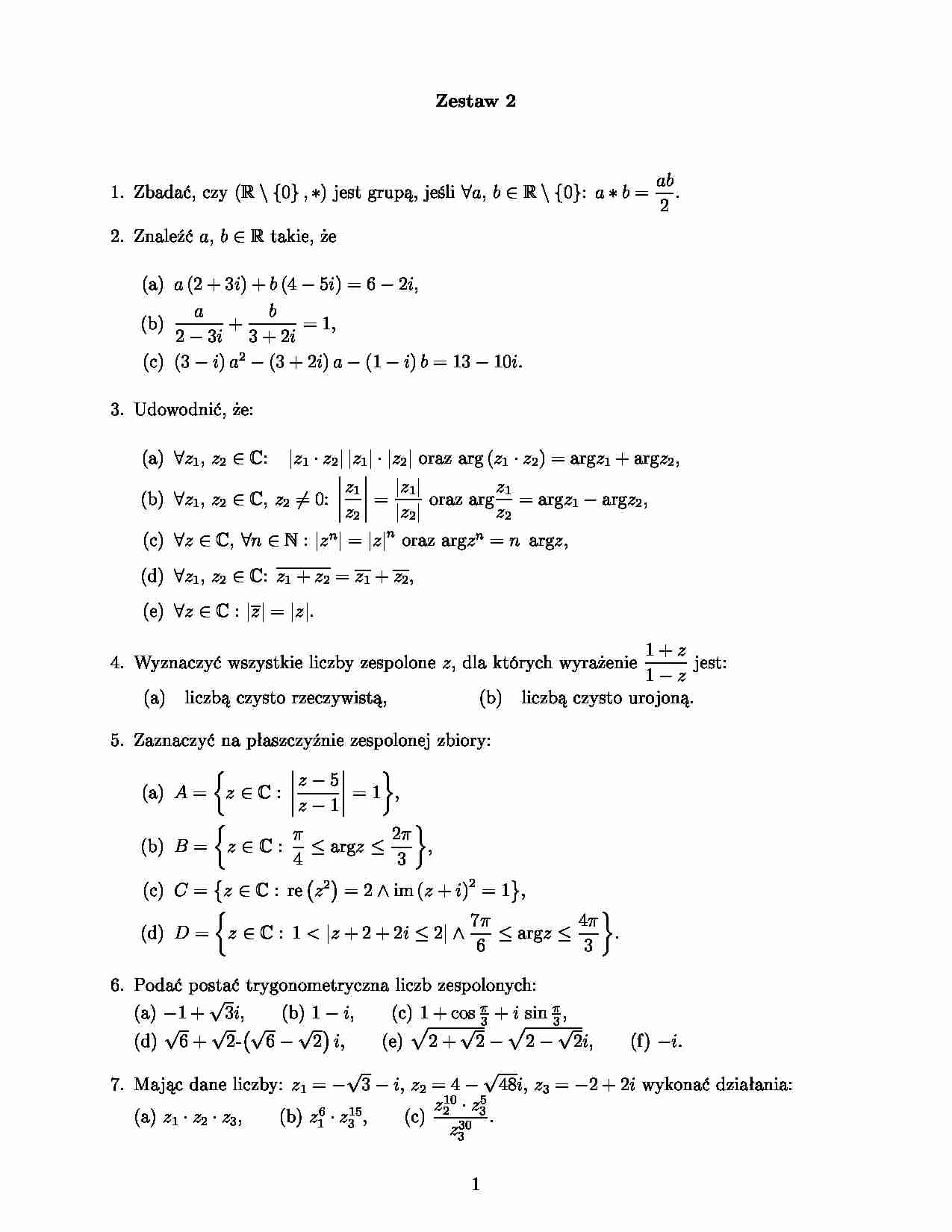 Matematyka - zadania  - strona 1
