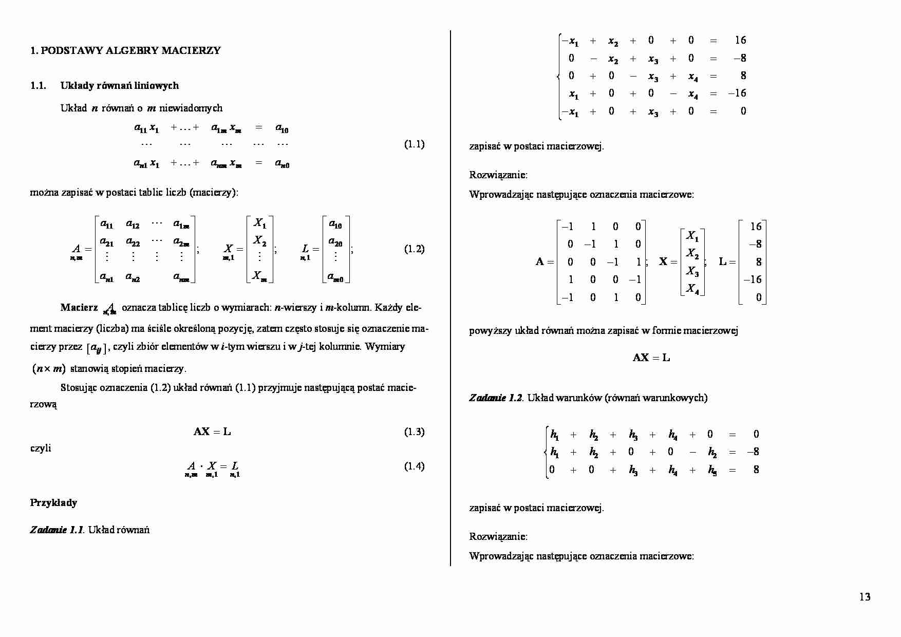 Elementy algebry macierzy - strona 1