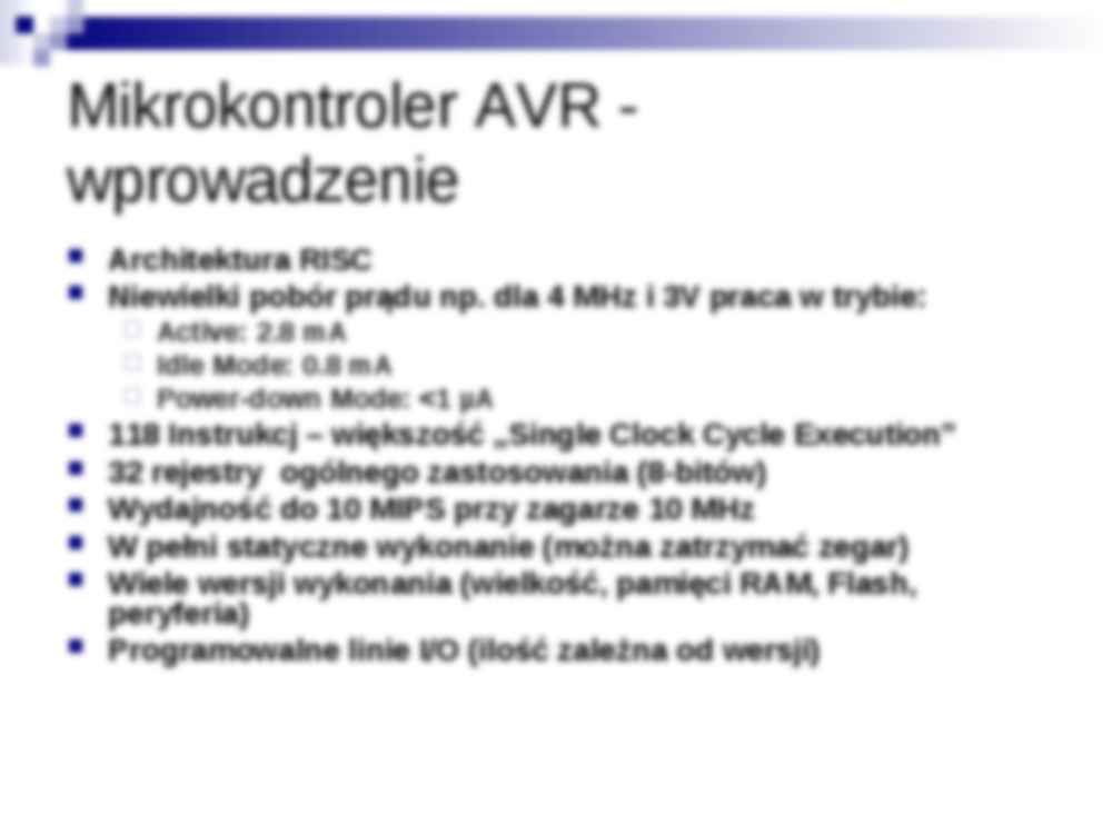 Mikrokontroler AVR - wykład. - strona 2