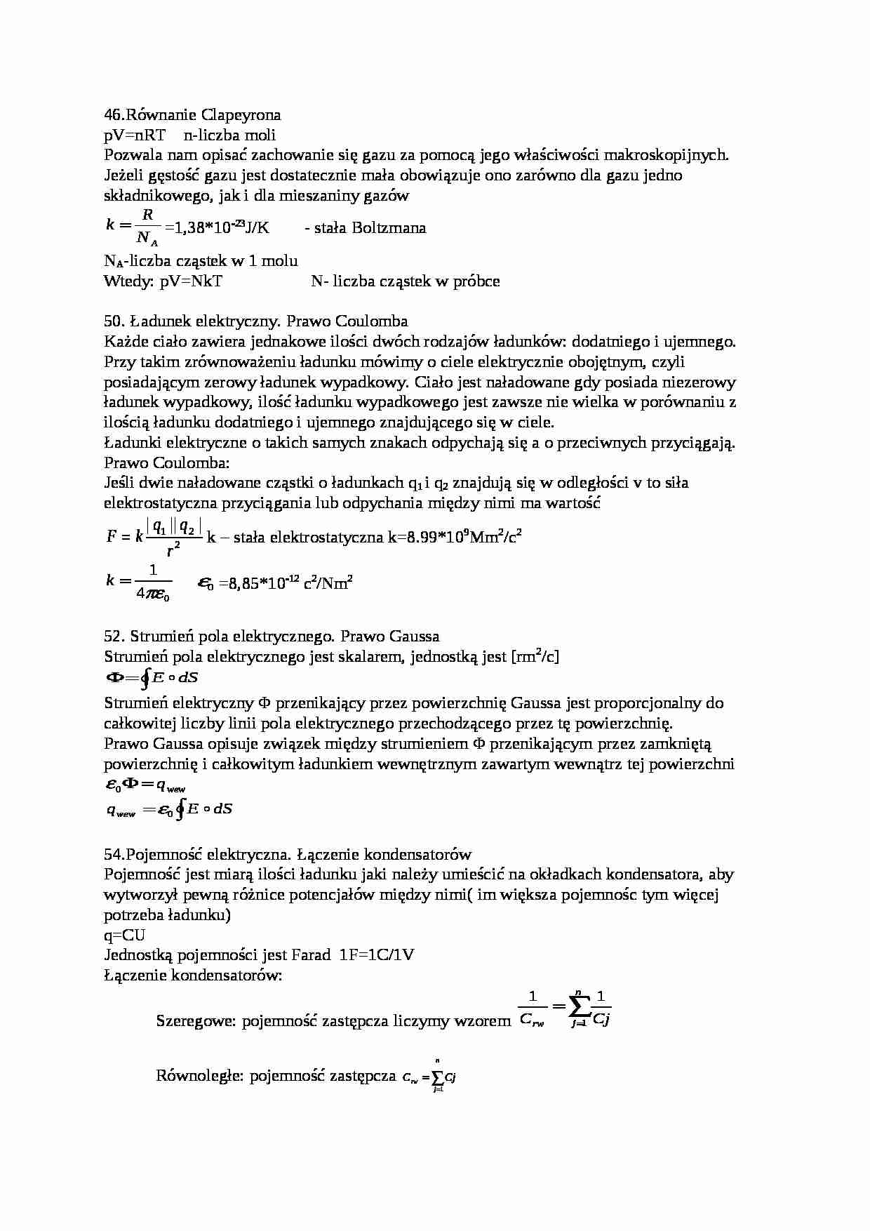 Zagadnienia na egzamin z fizyki. cz. 2 - strona 1
