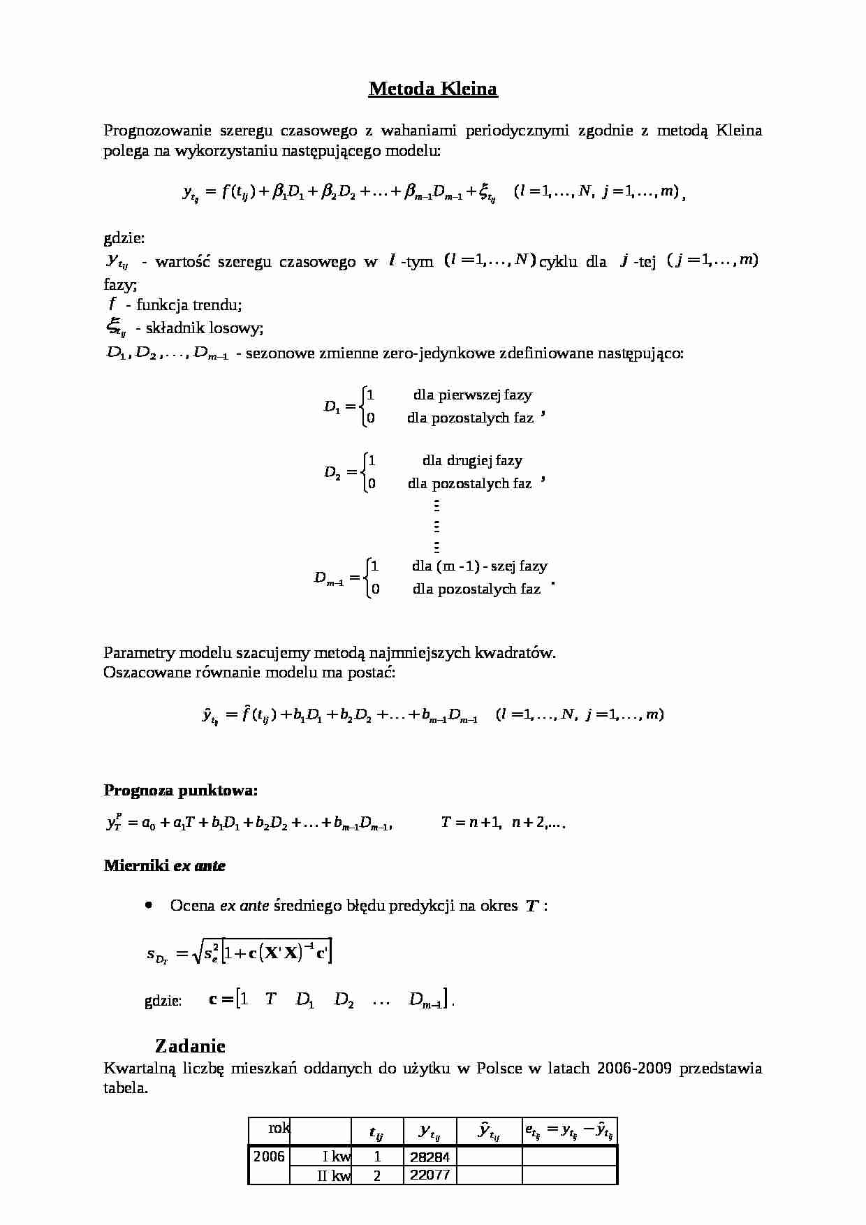 Metoda Kleina - strona 1